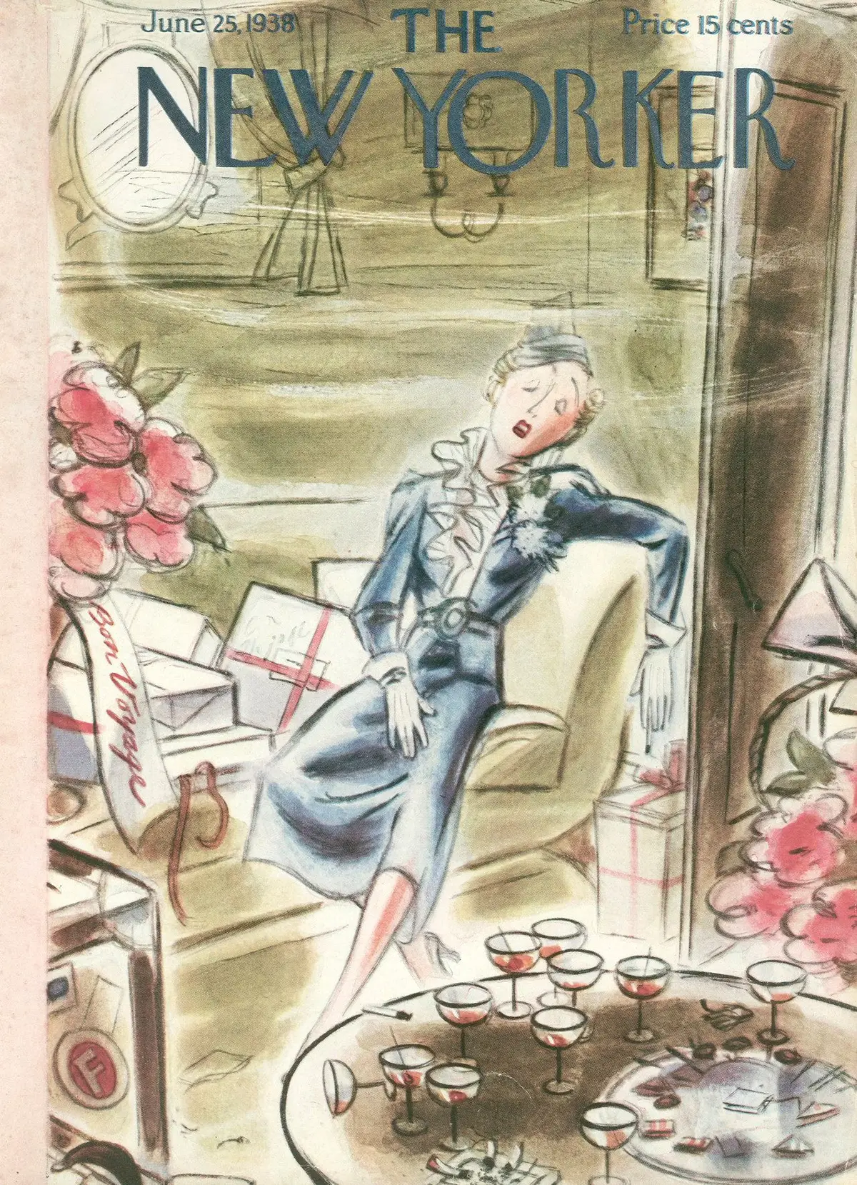 Обложка The New Yorker, 25 июня 1938, художник Леонард Дав