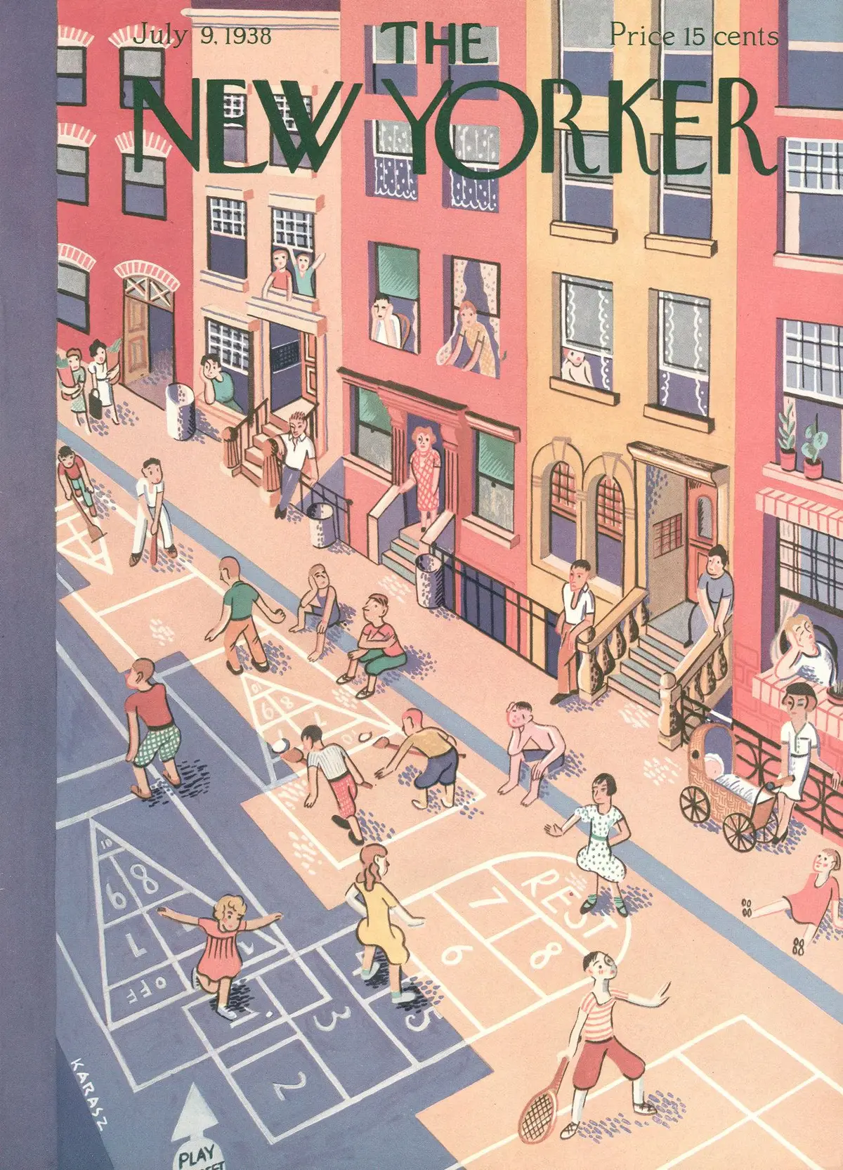 Обложка The New Yorker, 9 июля 1938, художник Илонка Карас