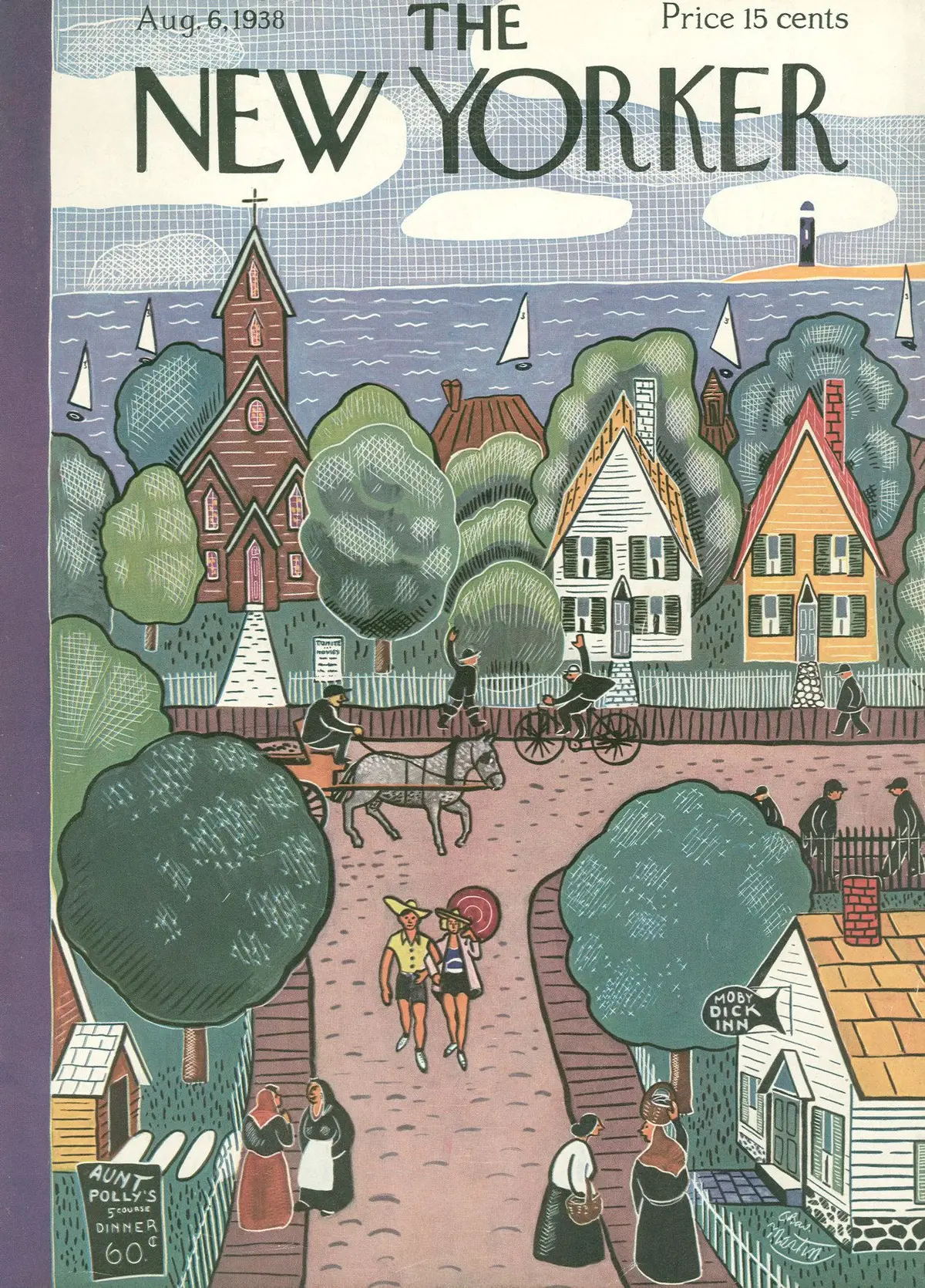 Обложка The New Yorker, 6 августа 1938, художник Чарльз Мартин