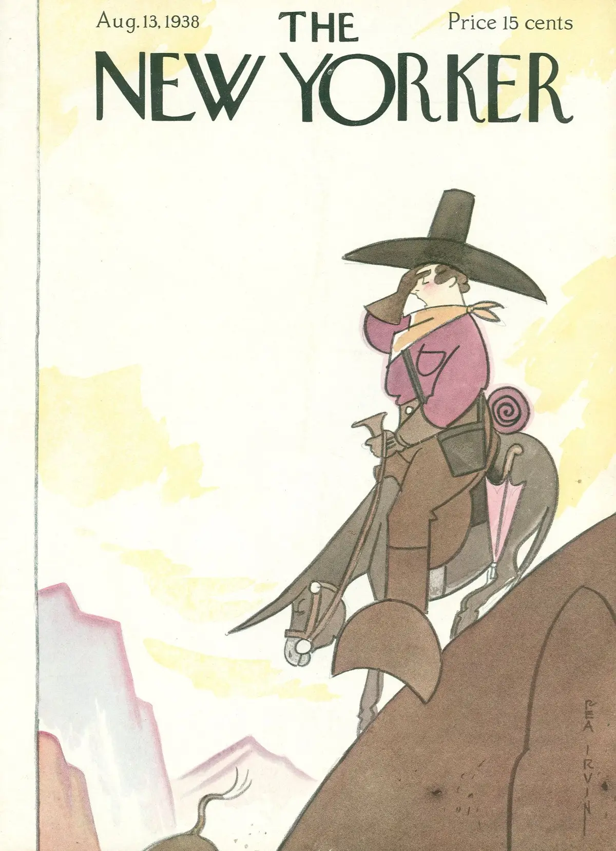 Обложка The New Yorker, 13 августа 1938, художник Реа Ирвин