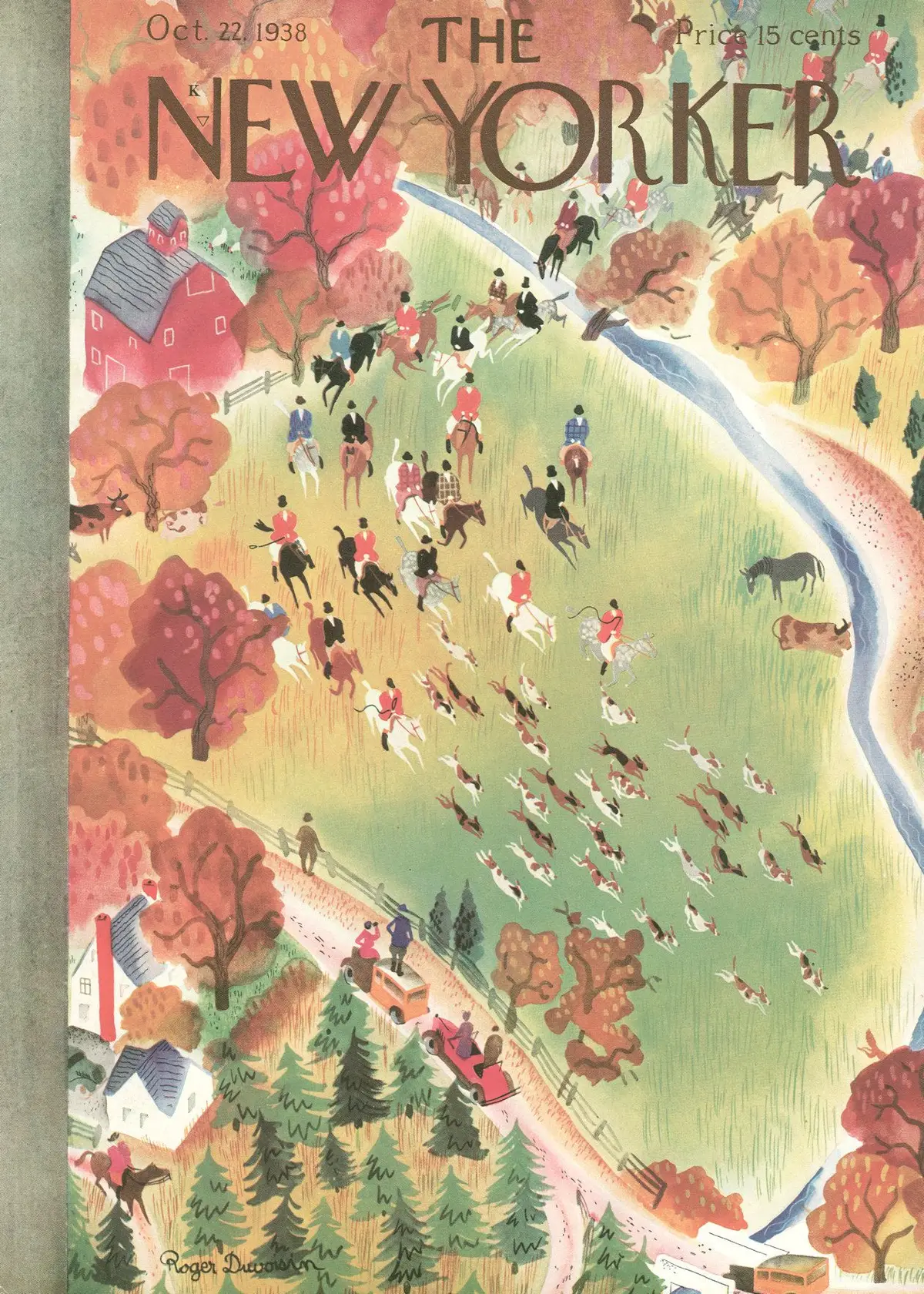 Обложка The New Yorker, 22 октября 1938, художник Роже Дювуазен