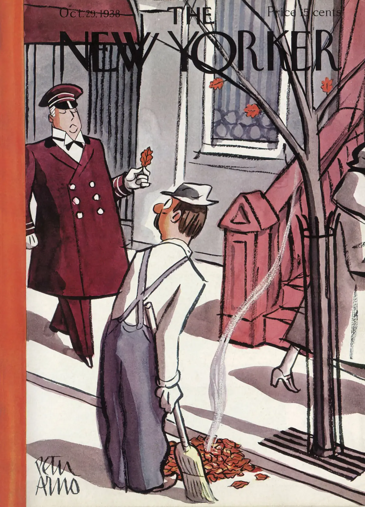 Обложка The New Yorker, 29 октября 1938, художник Питер Арно