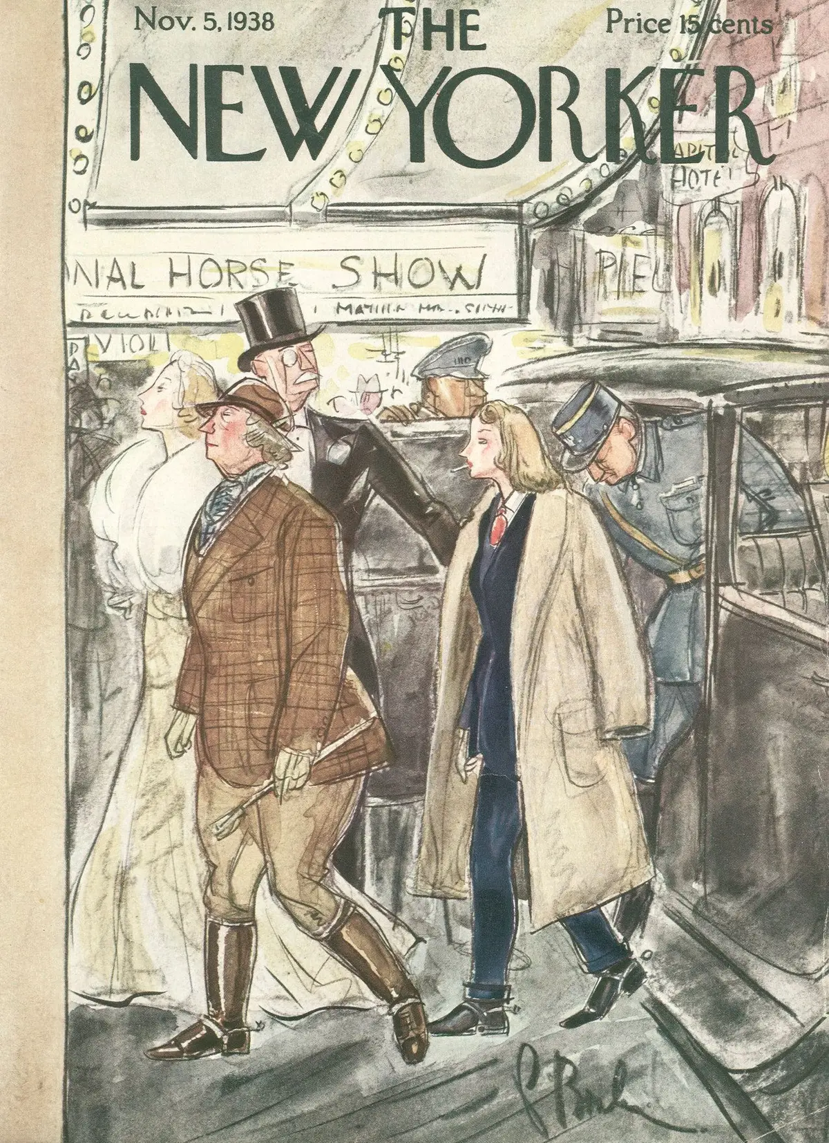 Обложка The New Yorker, 5 ноября 1938, художник Перри Барлоу