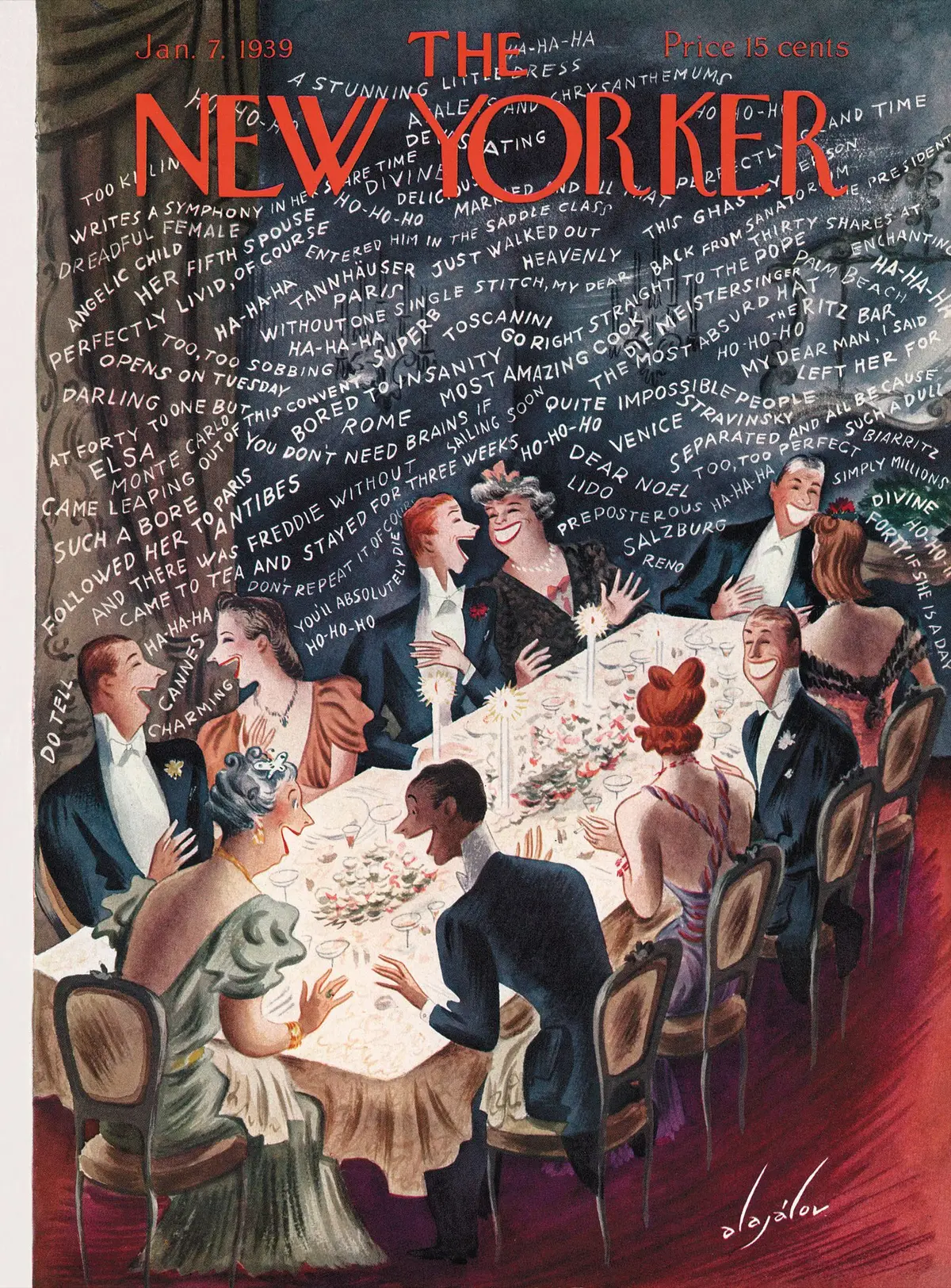 Обложка The New Yorker, 7 января 1939, художник Константин Алажалов