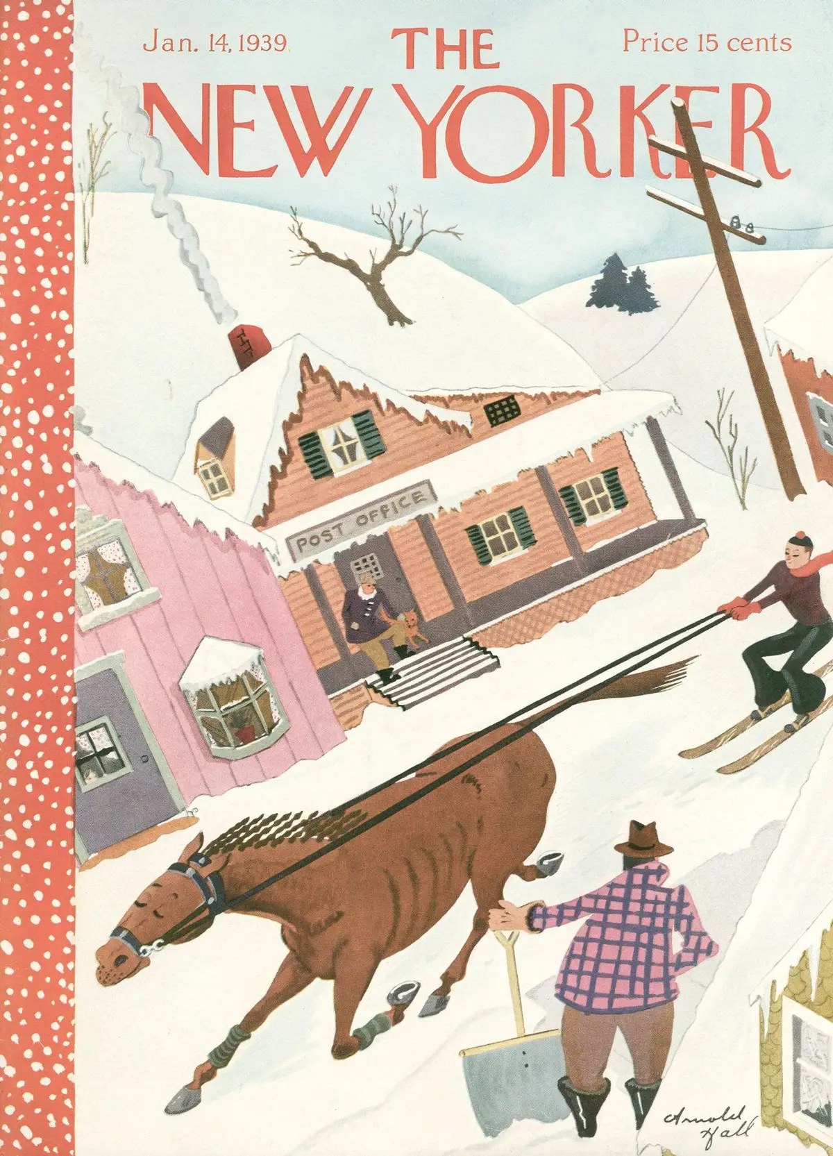 Обложка The New Yorker, 14 января 1939, художник Арнольд Холл