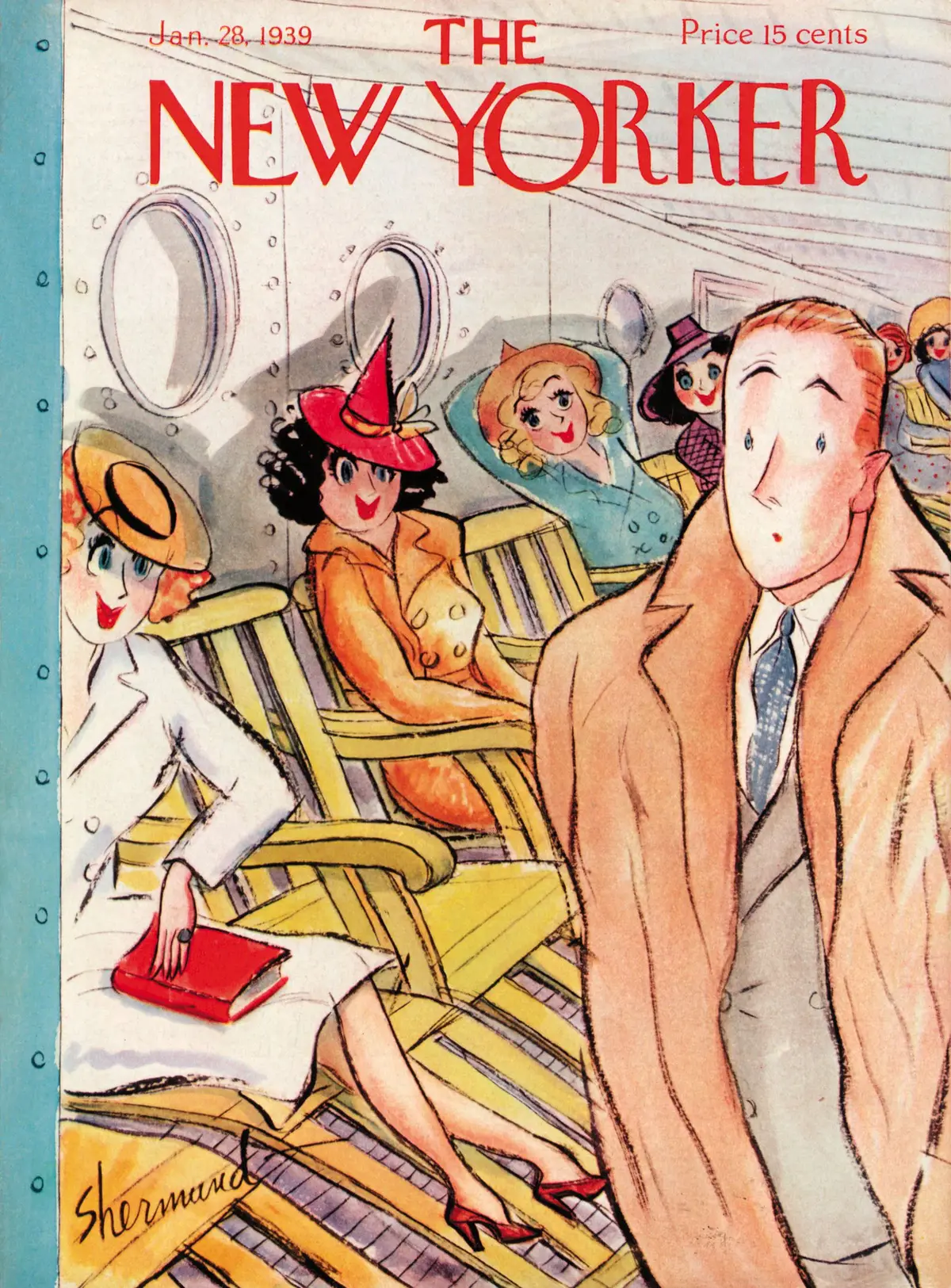 Обложка The New Yorker, 28 января 1939, художник Барбара Шермунд
