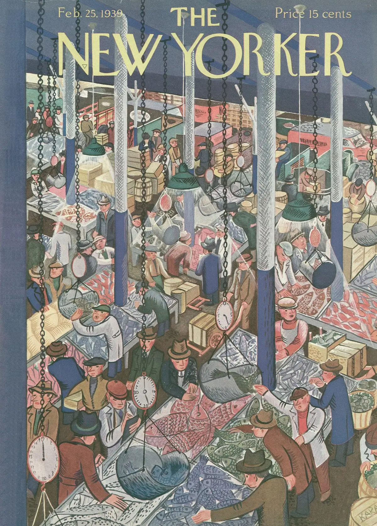 Обложка The New Yorker, 25 февраля 1939, художник Илонка Карас