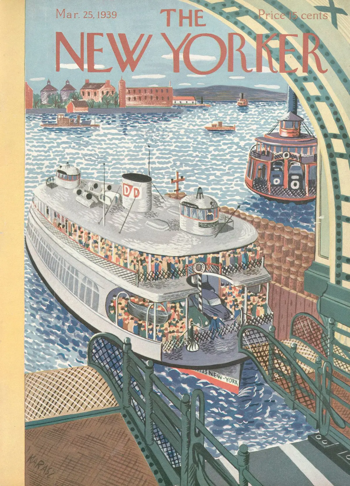 Обложка The New Yorker, 25 марта 1939, художник Илонка Карас