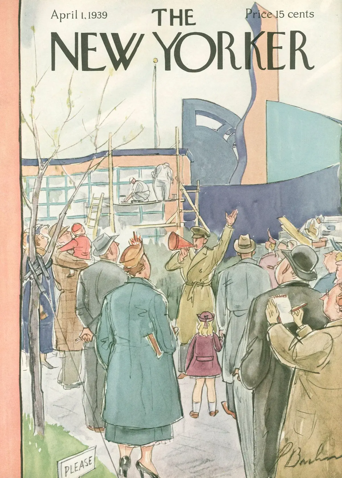 Обложка The New Yorker, 1 апреля 1939, художник Перри Барлоу