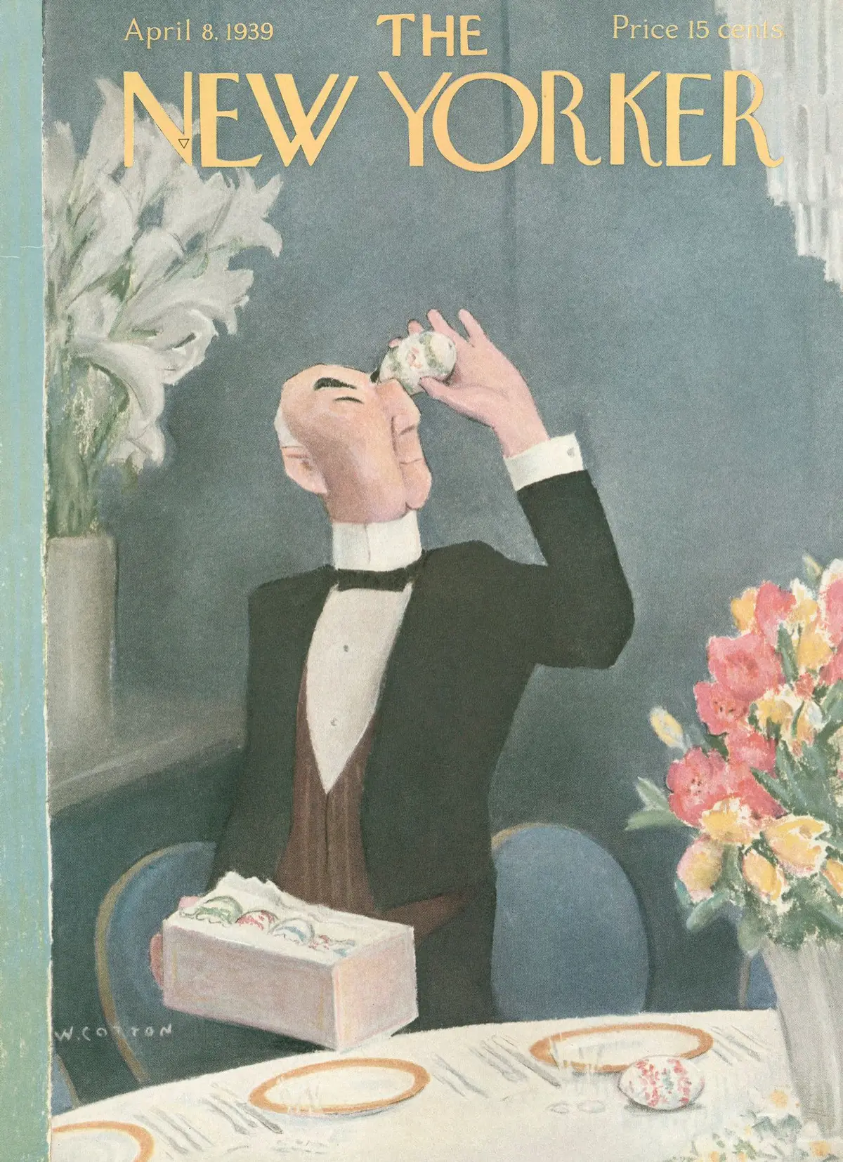 Обложка The New Yorker, 8 апреля 1939, художник Уильям Коттон