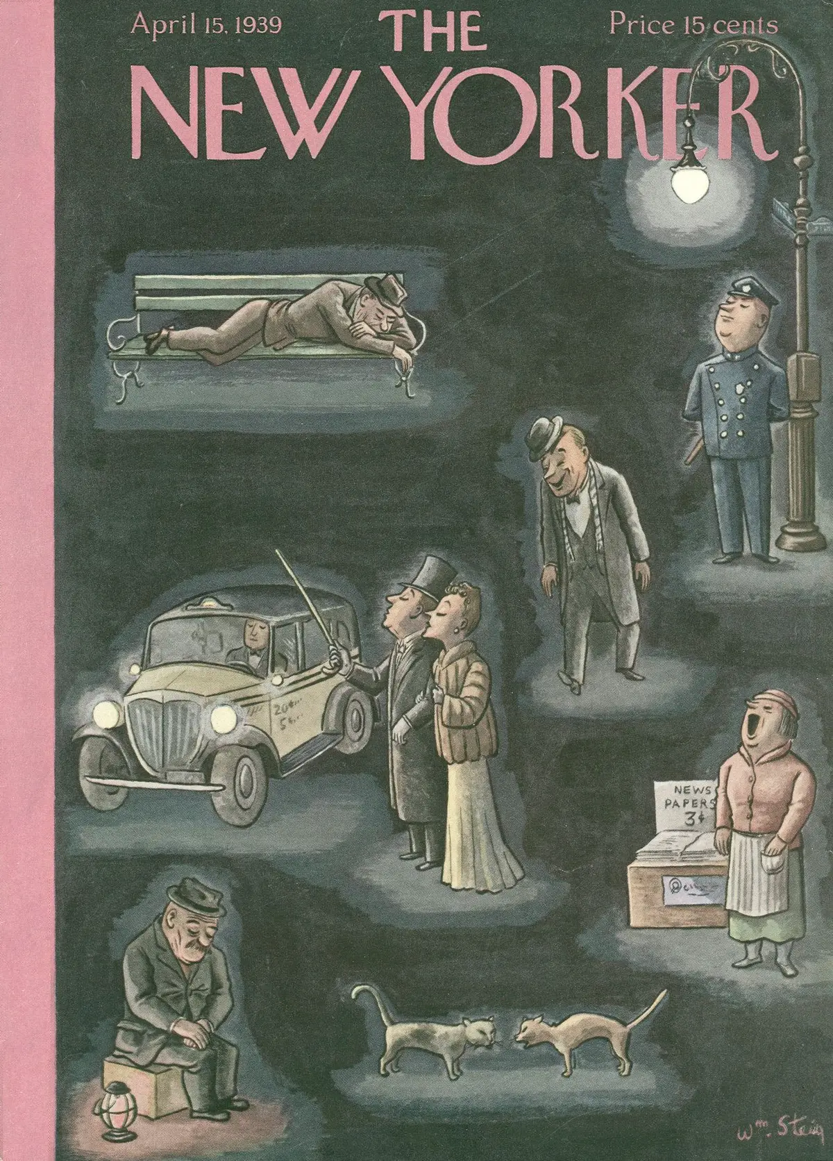 Обложка The New Yorker, 15 апреля 1939, художник Уильям Стейг
