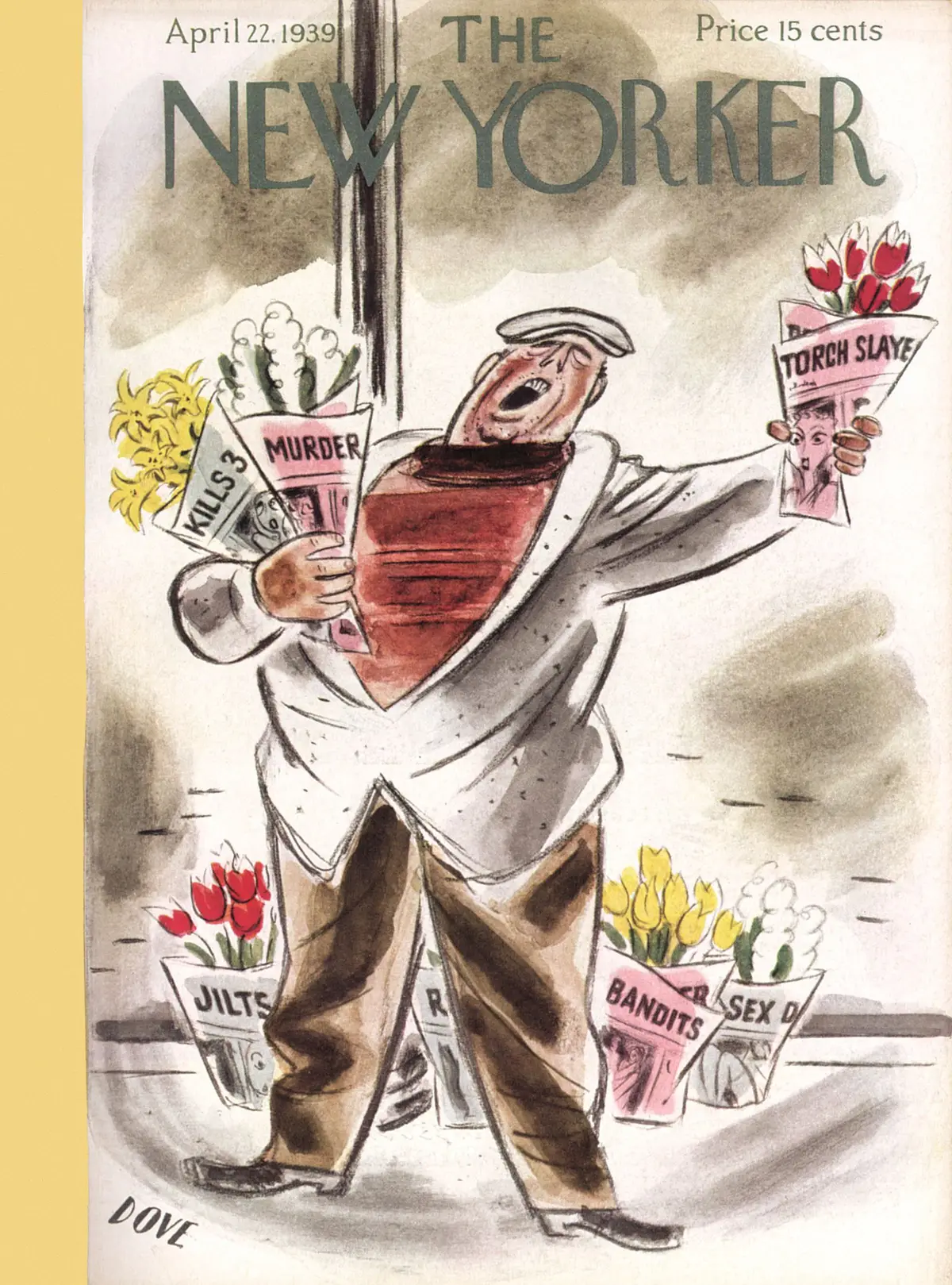 Обложка The New Yorker, 22 апреля 1939, художник Леонард Дав