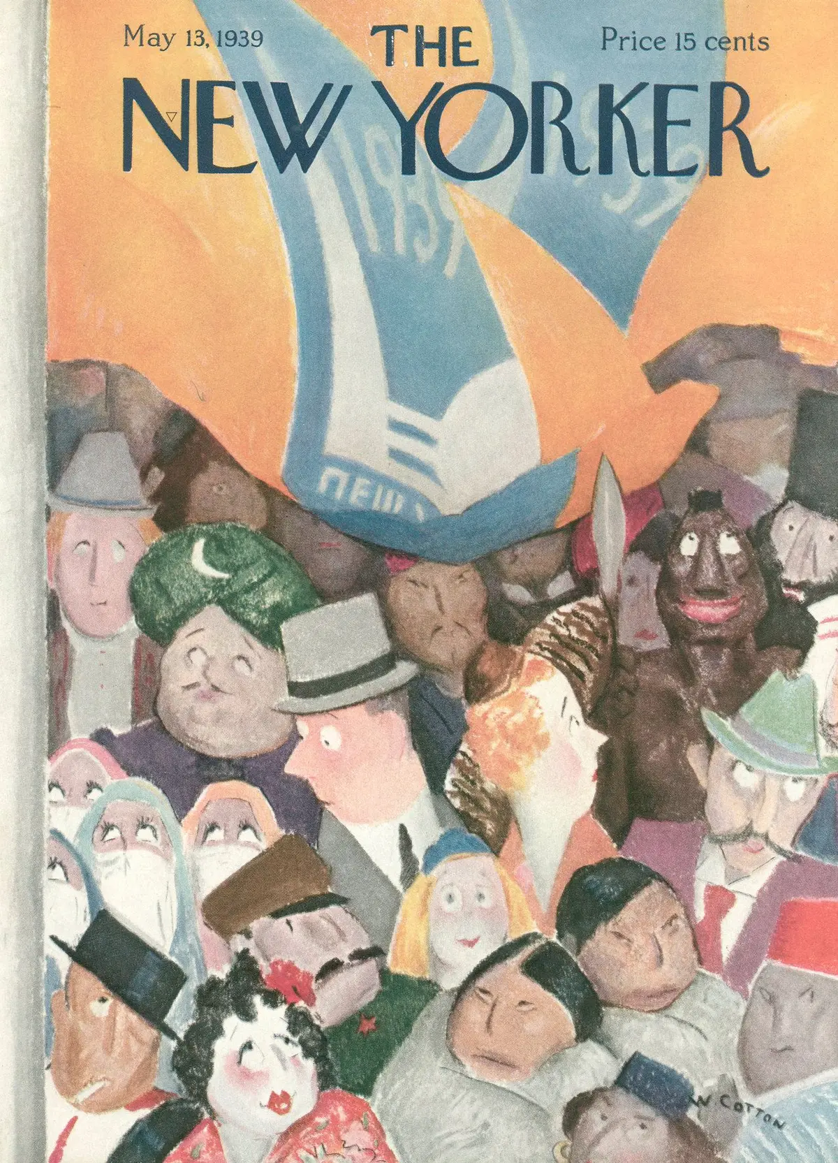 Обложка The New Yorker, 13 мая 1939, художник Уильям Коттон