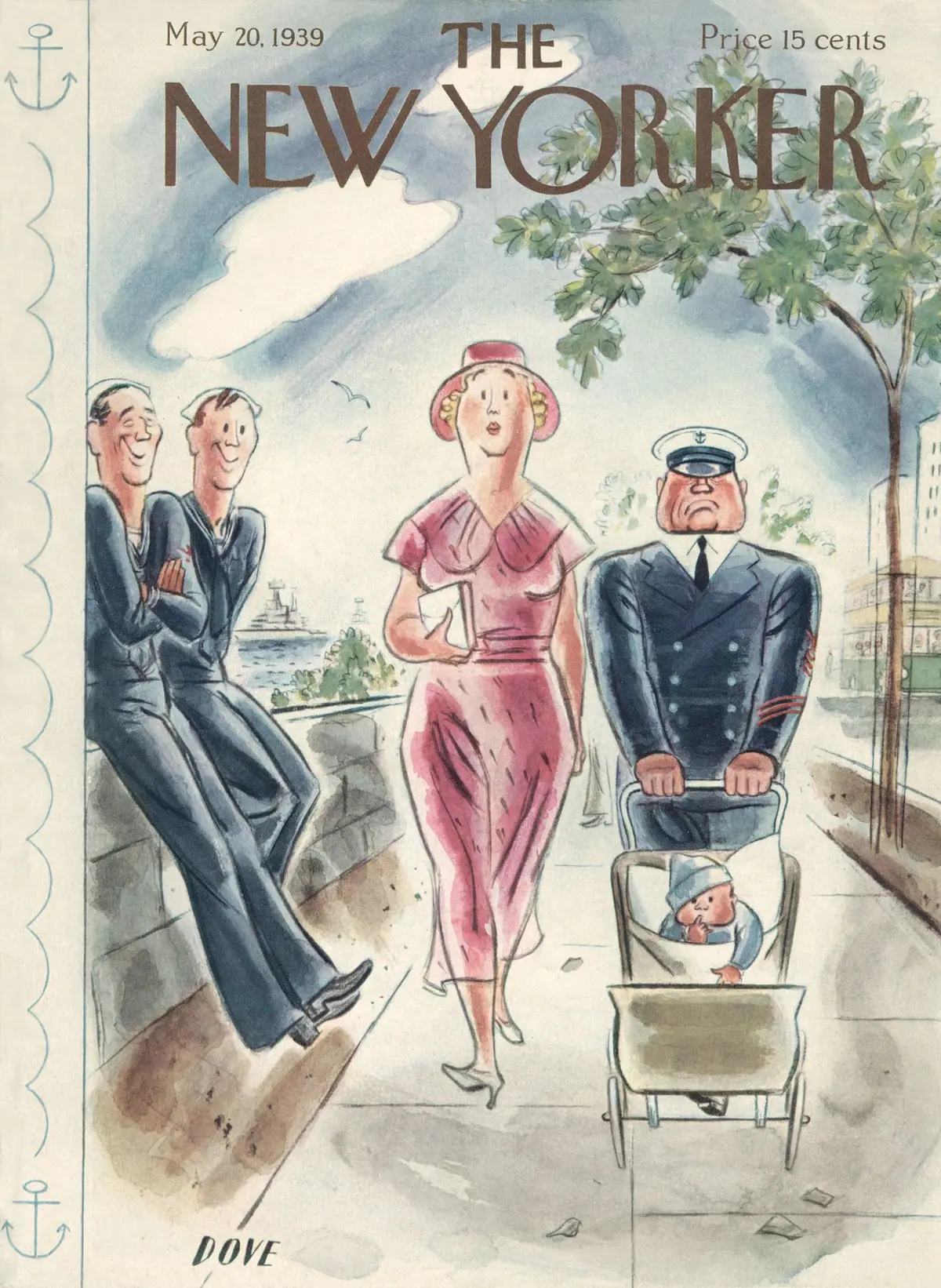 Обложка The New Yorker, 20 мая 1939, художник Леонард Дав