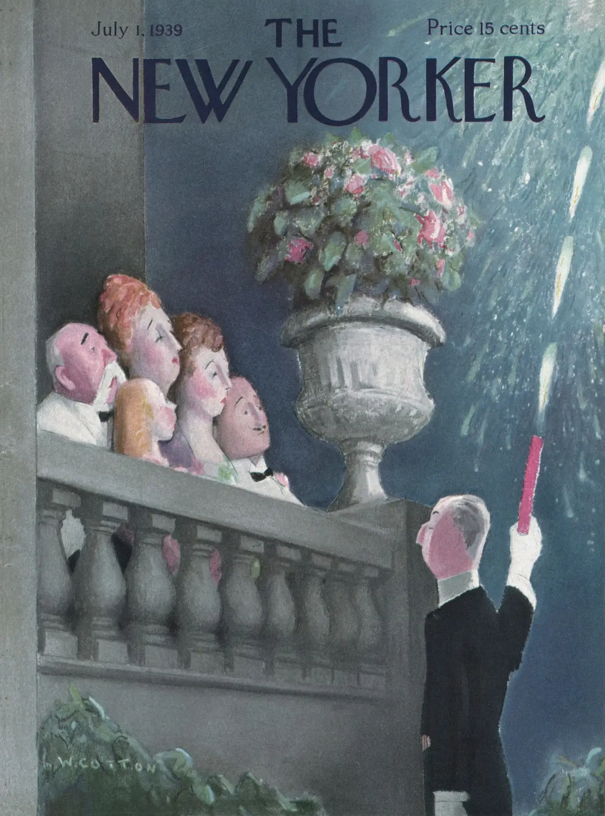 Обложка The New Yorker, 1 июля 1939, художник Уильям Коттон