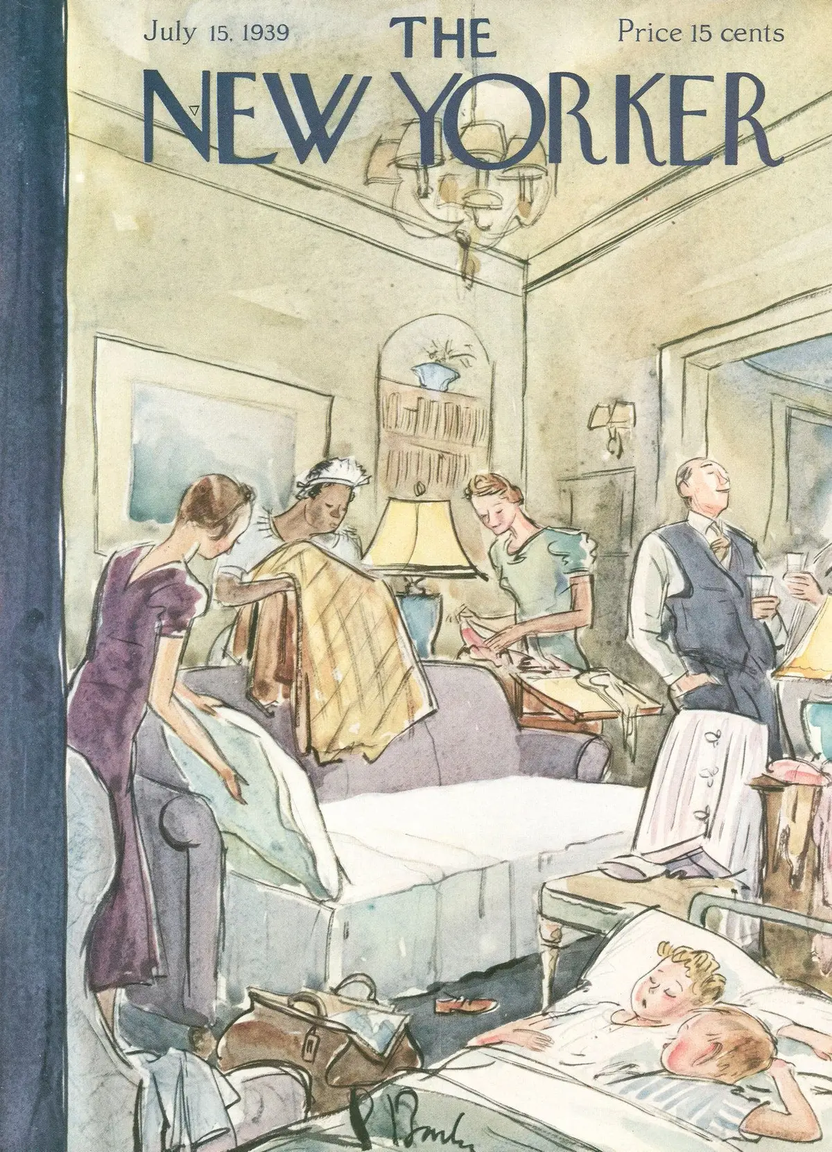 Обложка The New Yorker, 15 июля 1939, художник Перри Барлоу