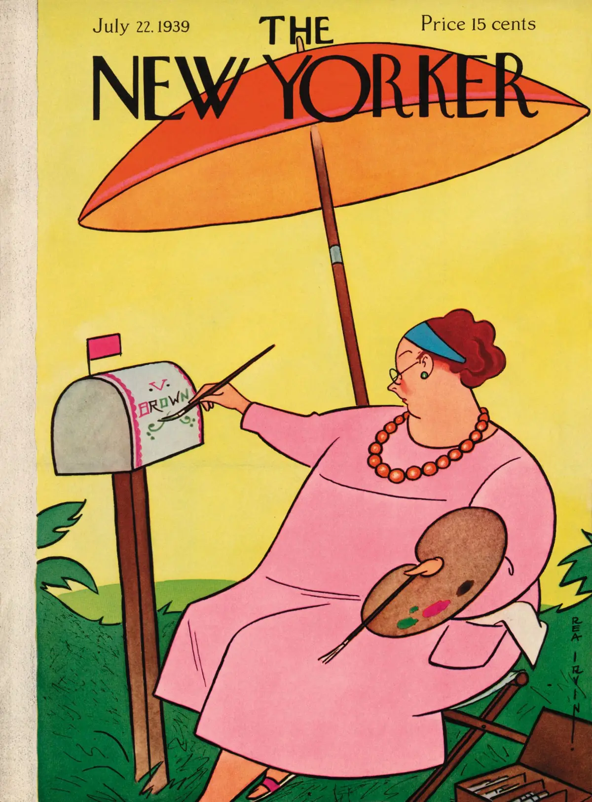 Обложка The New Yorker, 22 июля 1939, художник Реа Ирвин