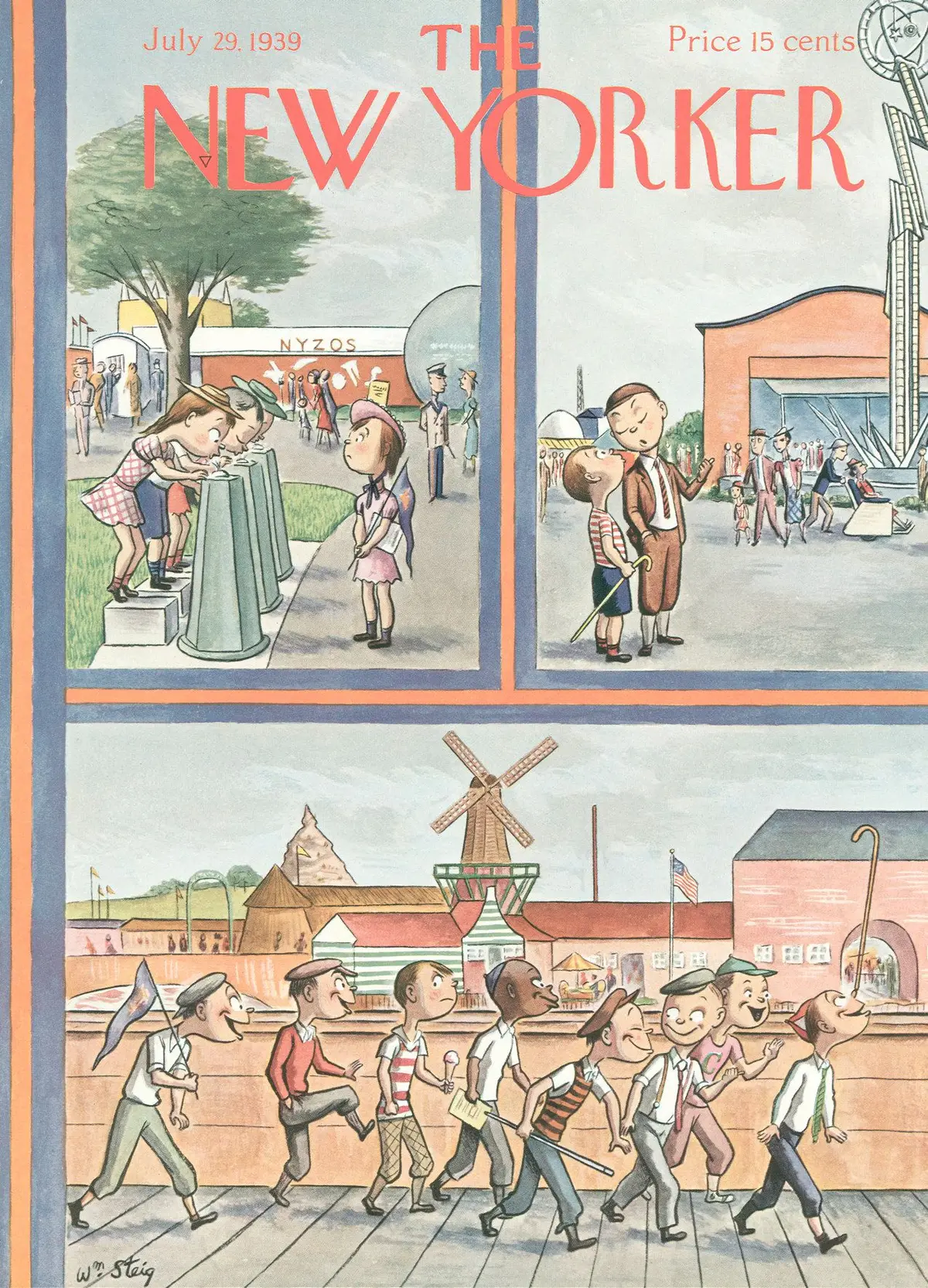 Обложка The New Yorker, 29 июля 1939, художник Уильям Стейг