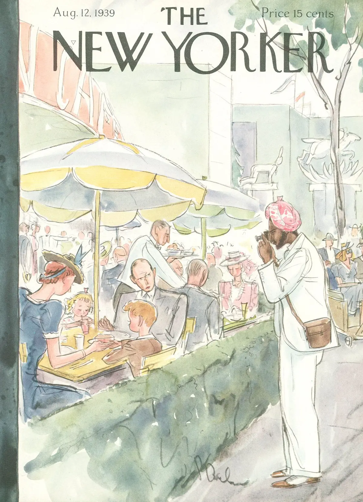 Обложка The New Yorker, 12 августа 1939, художник Перри Барлоу