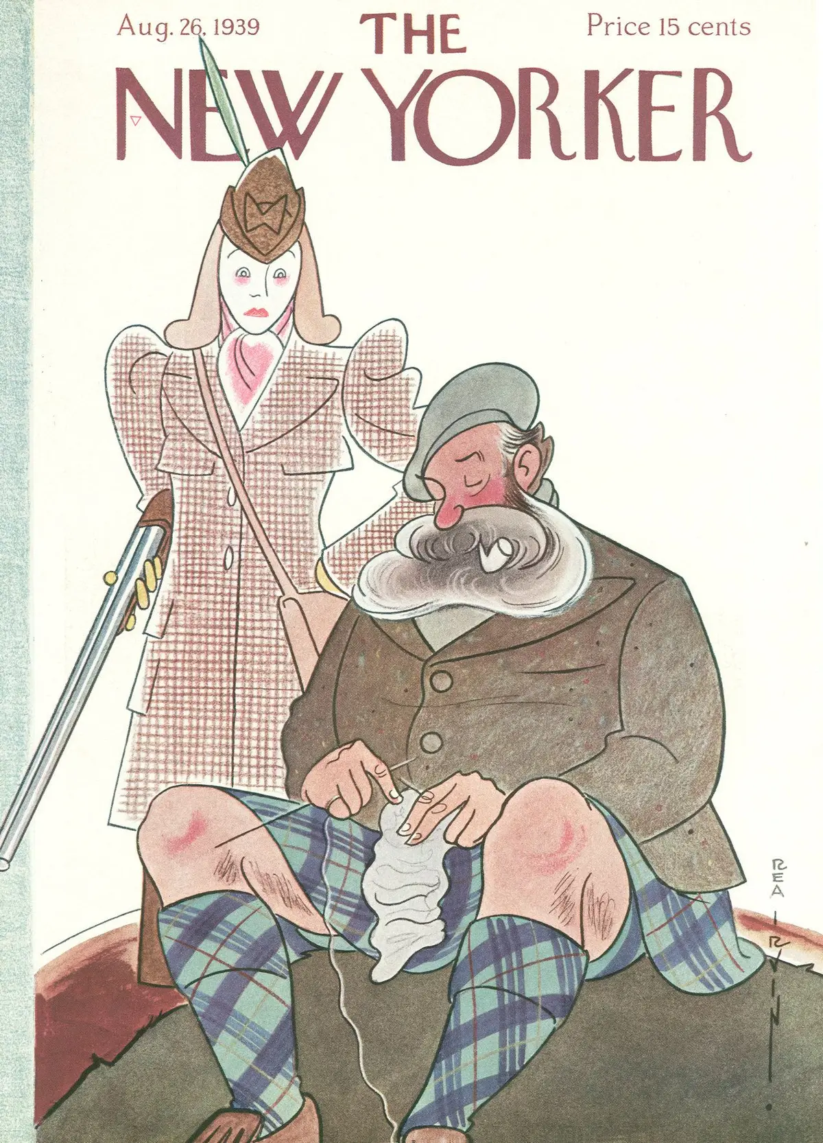 Обложка The New Yorker, 26 августа 1939, художник Реа Ирвин