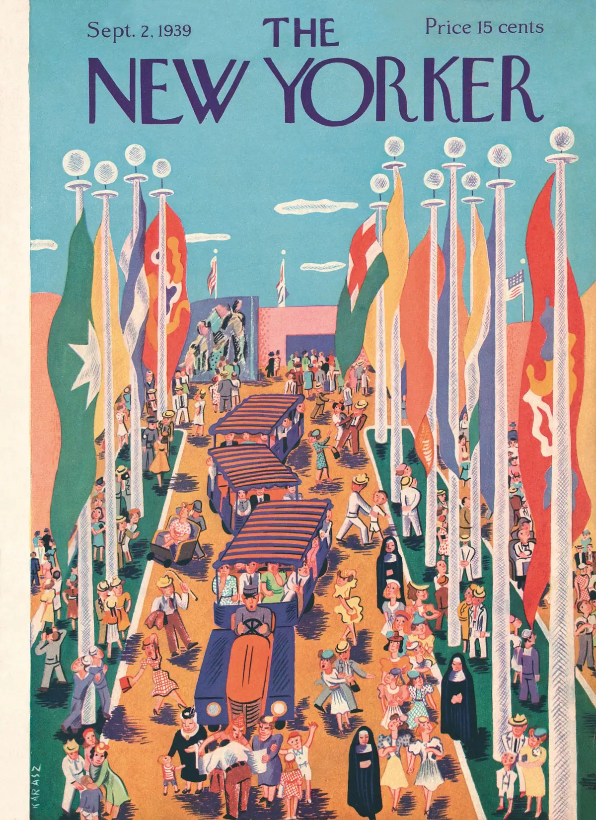 Обложка The New Yorker, 2 сентября 1939, художник Илонка Карас