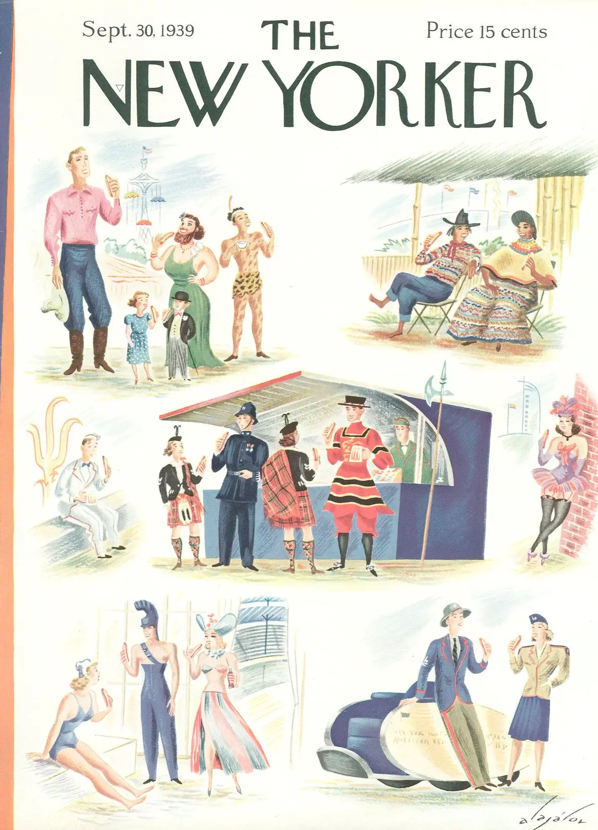 Обложка The New Yorker, 30 сентября 1939, художник Константин Алажалов