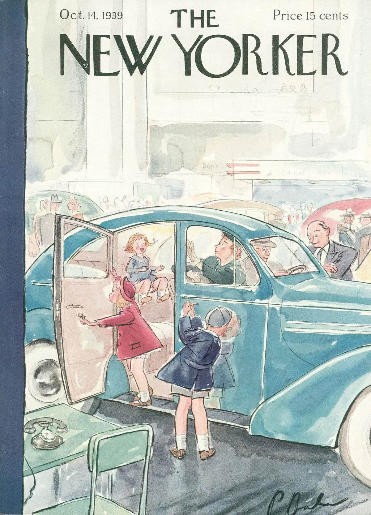 Обложка The New Yorker, 14 октября 1939, художник Перри Барлоу