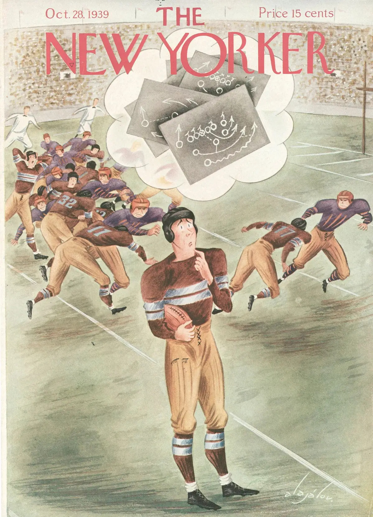 Обложка The New Yorker, 28 октября 1939, художник Константин Алажалов