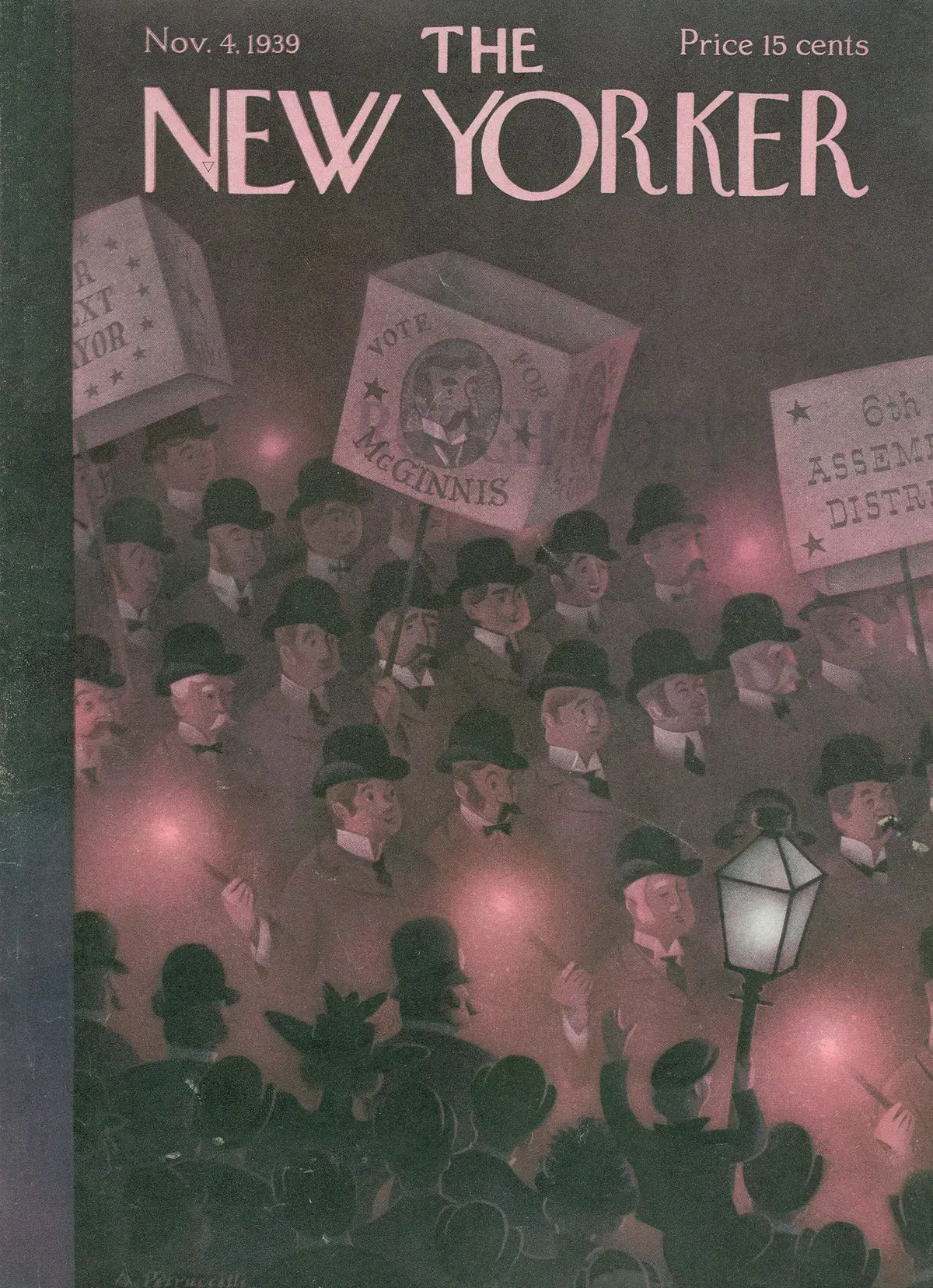 Обложка The New Yorker, 4 ноября 1939, художник Антонио Петруччелли