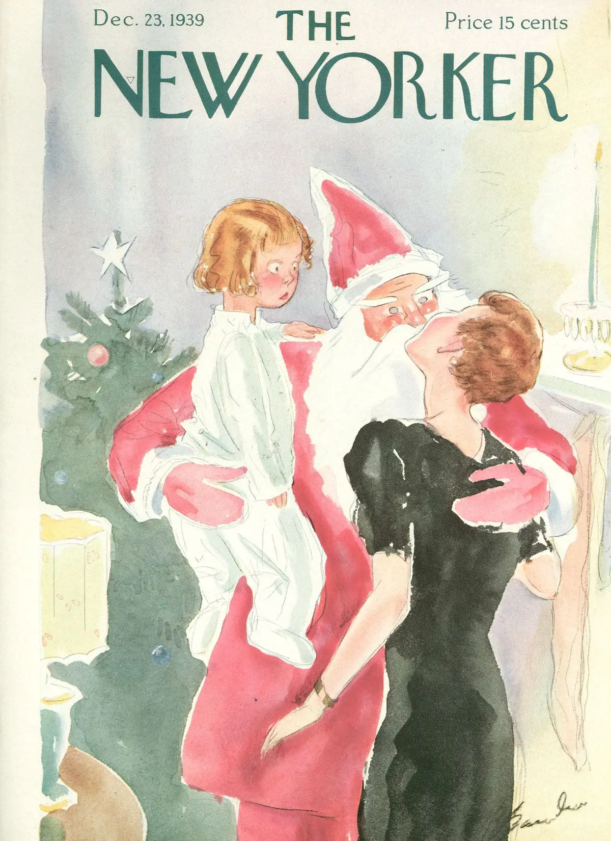 Обложка The New Yorker, 23 декабря 1939, художник Перри Барлоу