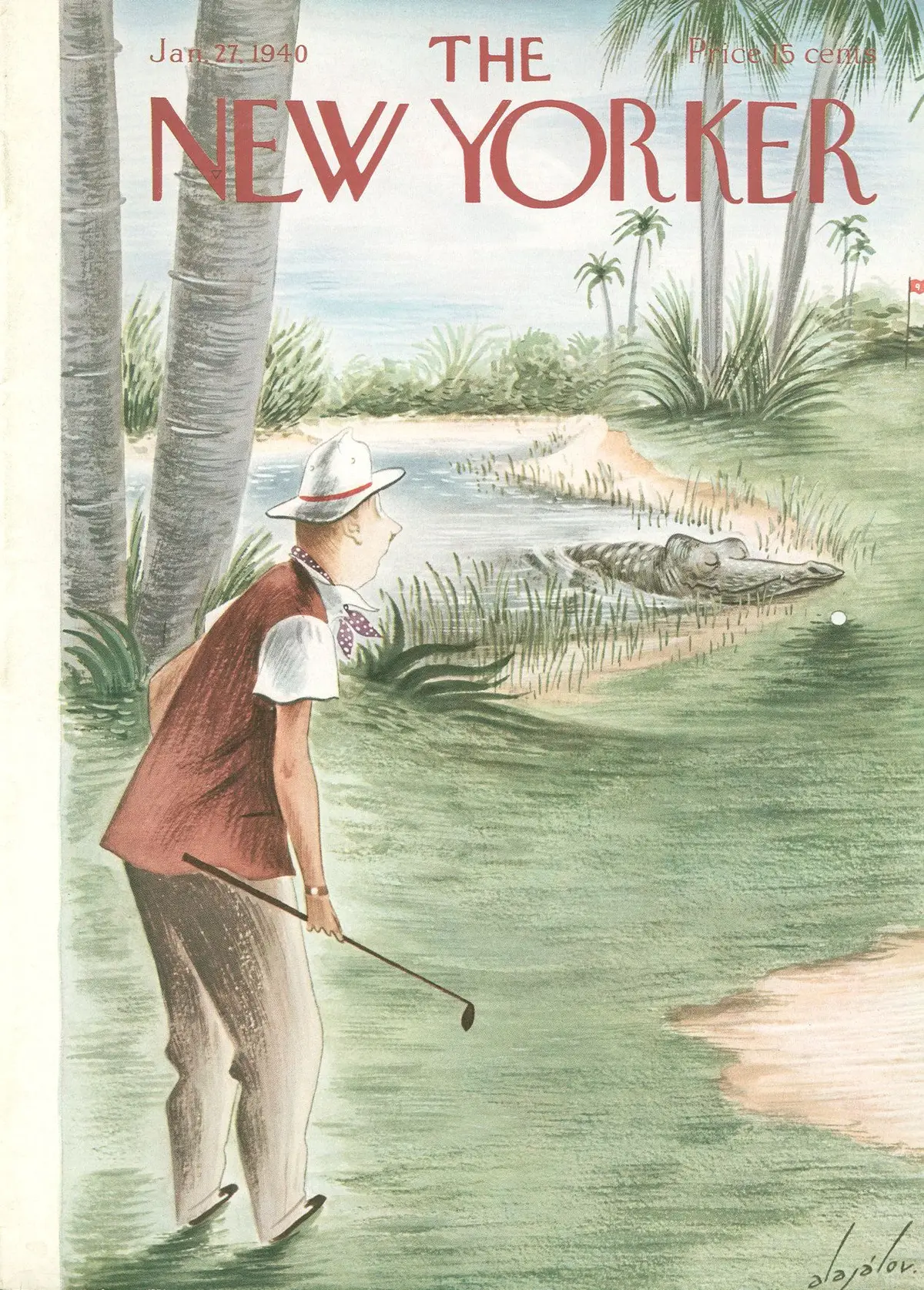Обложка The New Yorker, 27 января 1940, художник Константин Алажалов