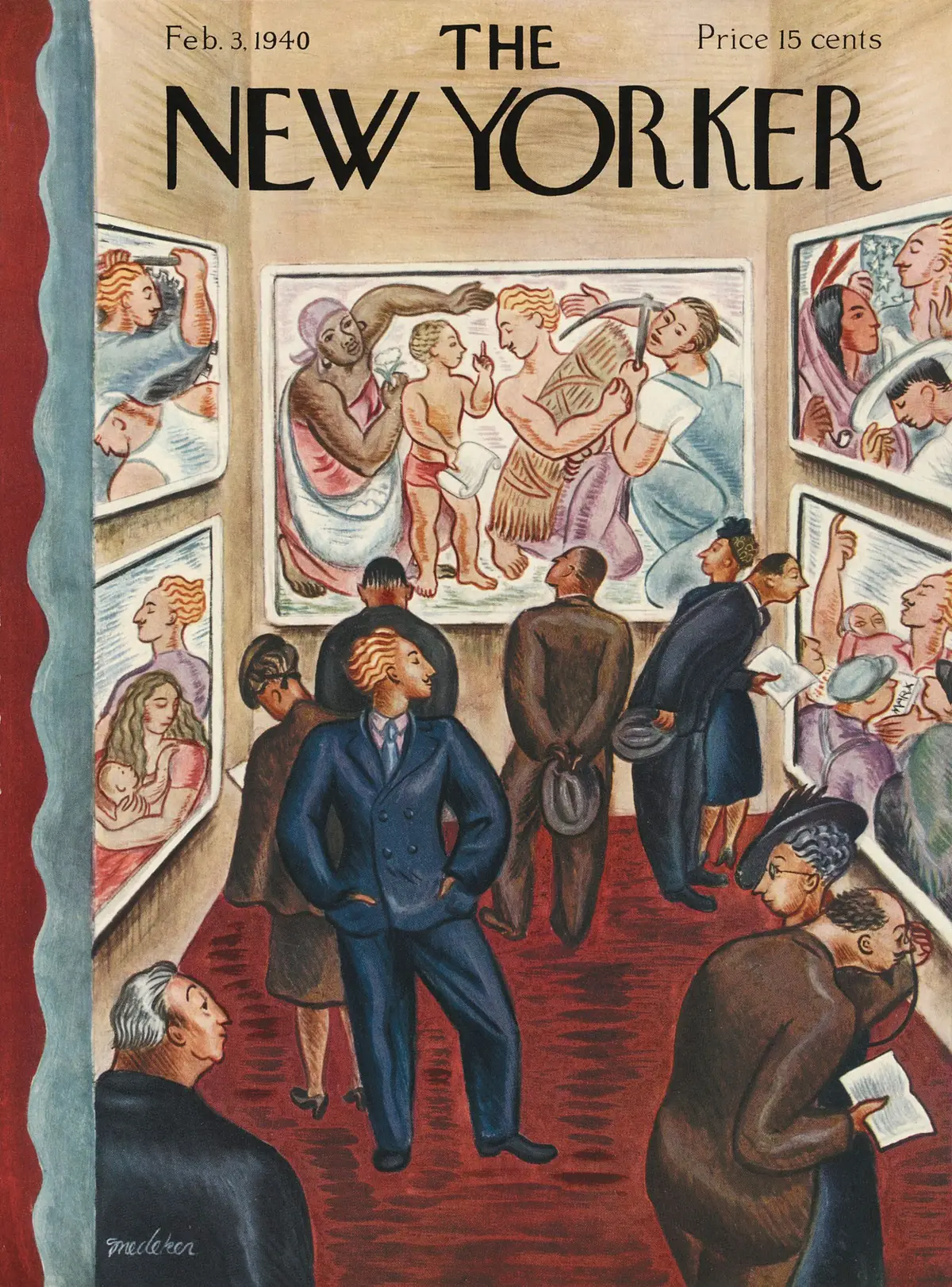 Обложка The New Yorker, 3 февраля 1940, художник Вирджиния Снедекер