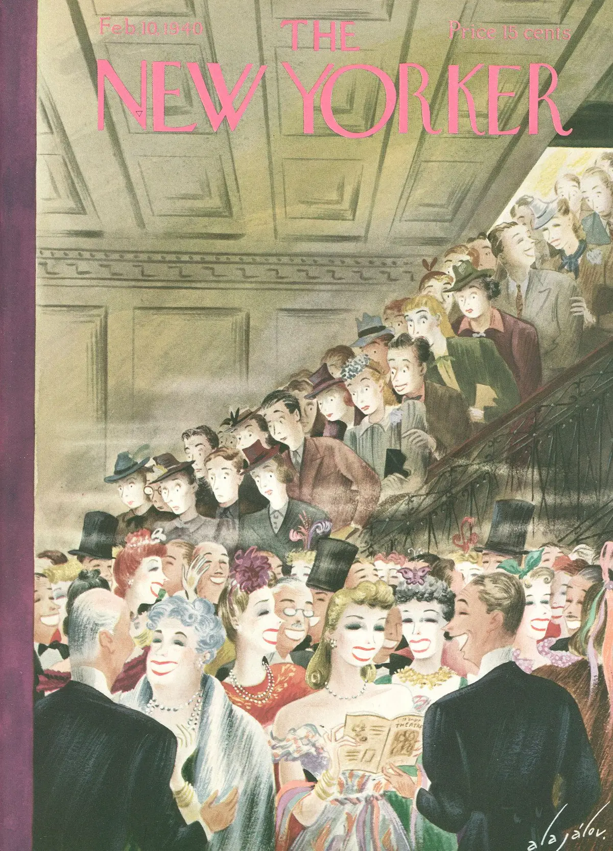 Обложка The New Yorker, 10 февраля 1940, художник Константин Алажалов
