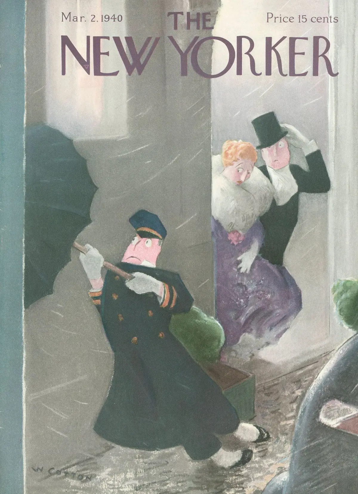 Обложка The New Yorker, 2 марта 1940, художник Уильям Коттон
