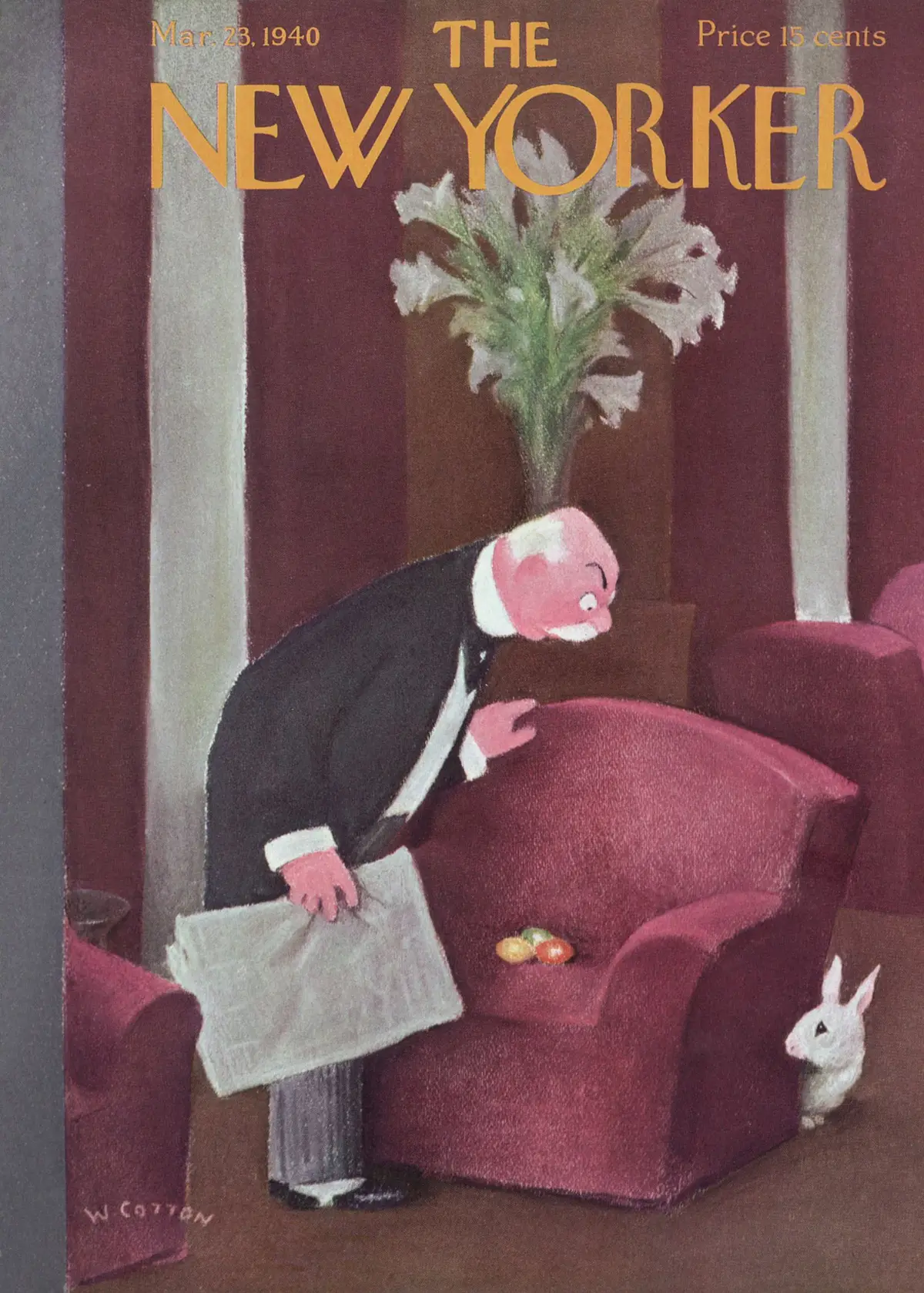 Обложка The New Yorker, 23 марта 1940, художник Уильям Коттон