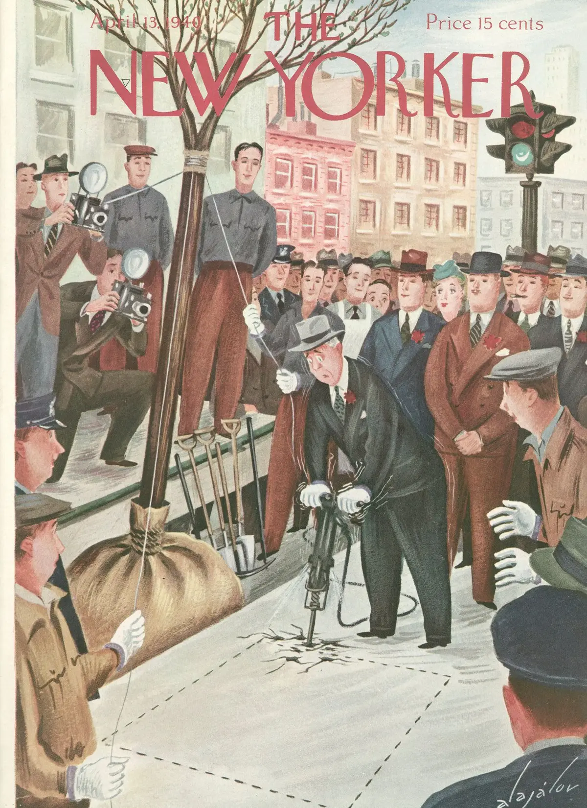 Обложка The New Yorker, 13 апреля 1940, художник Константин Алажалов