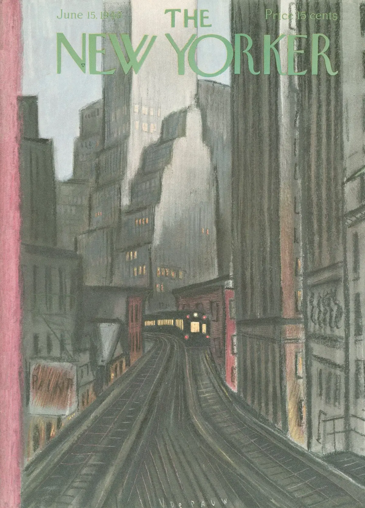 Обложка The New Yorker, 15 июня 1940, художник Виктор де По