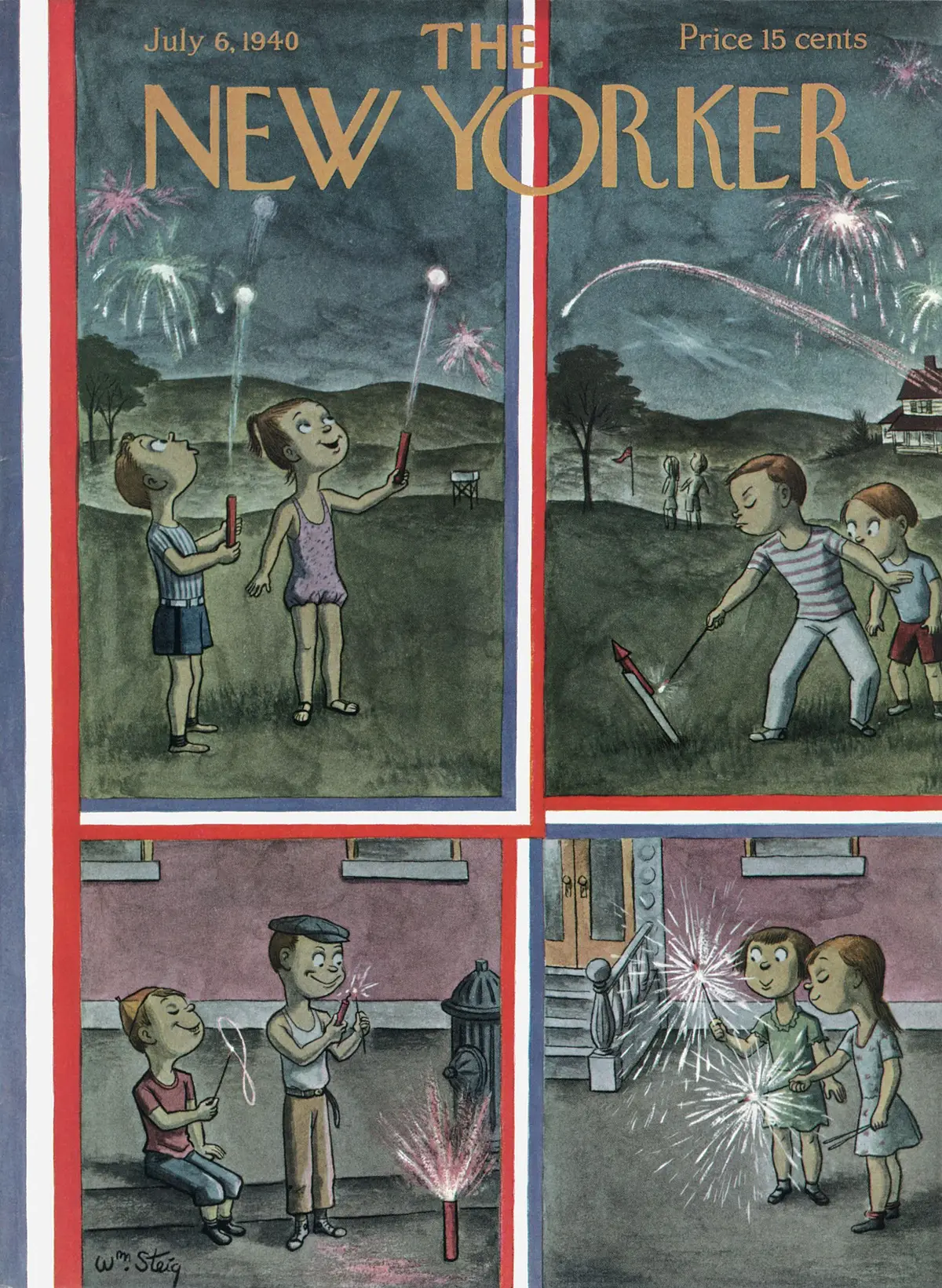 Обложка The New Yorker, 6 июля 1940, художник Уильям Стейг