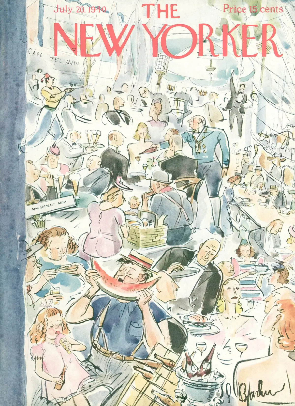 Обложка The New Yorker, 20 июля 1940, художник Перри Барлоу