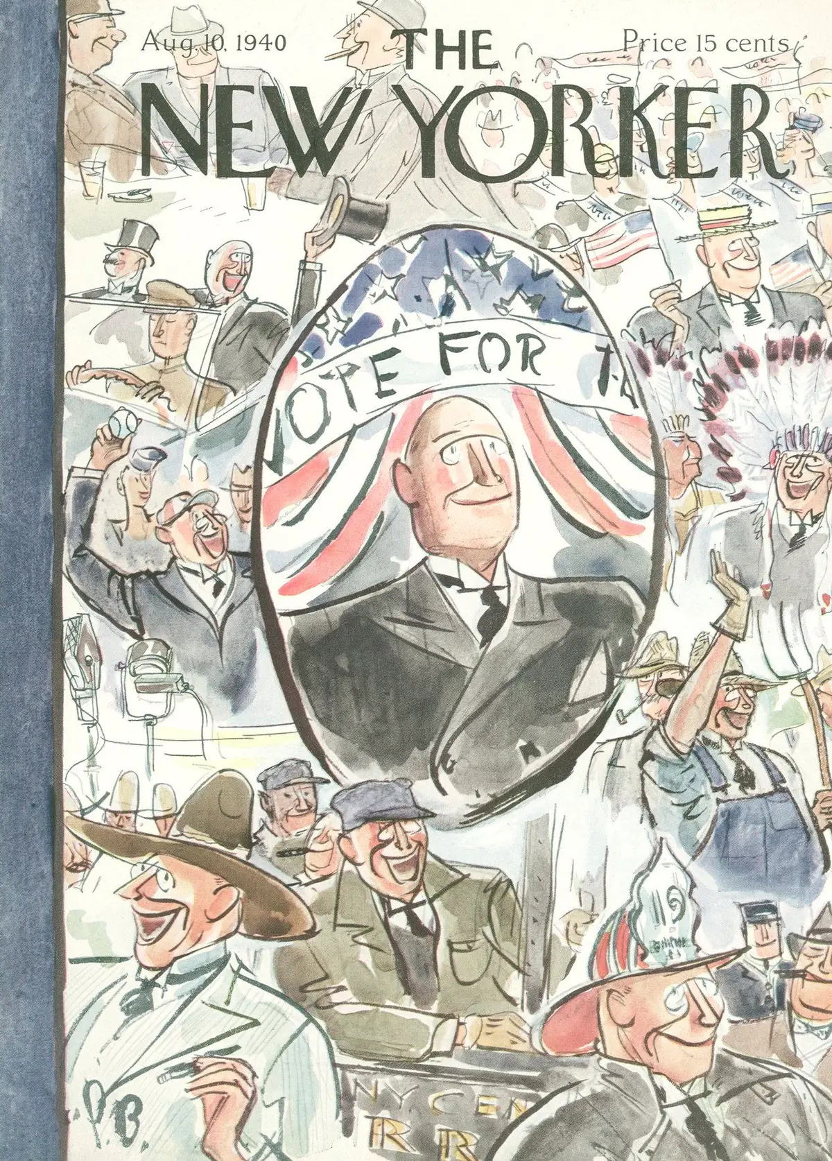 Обложка The New Yorker, 10 августа 1940, художник Перри Барлоу