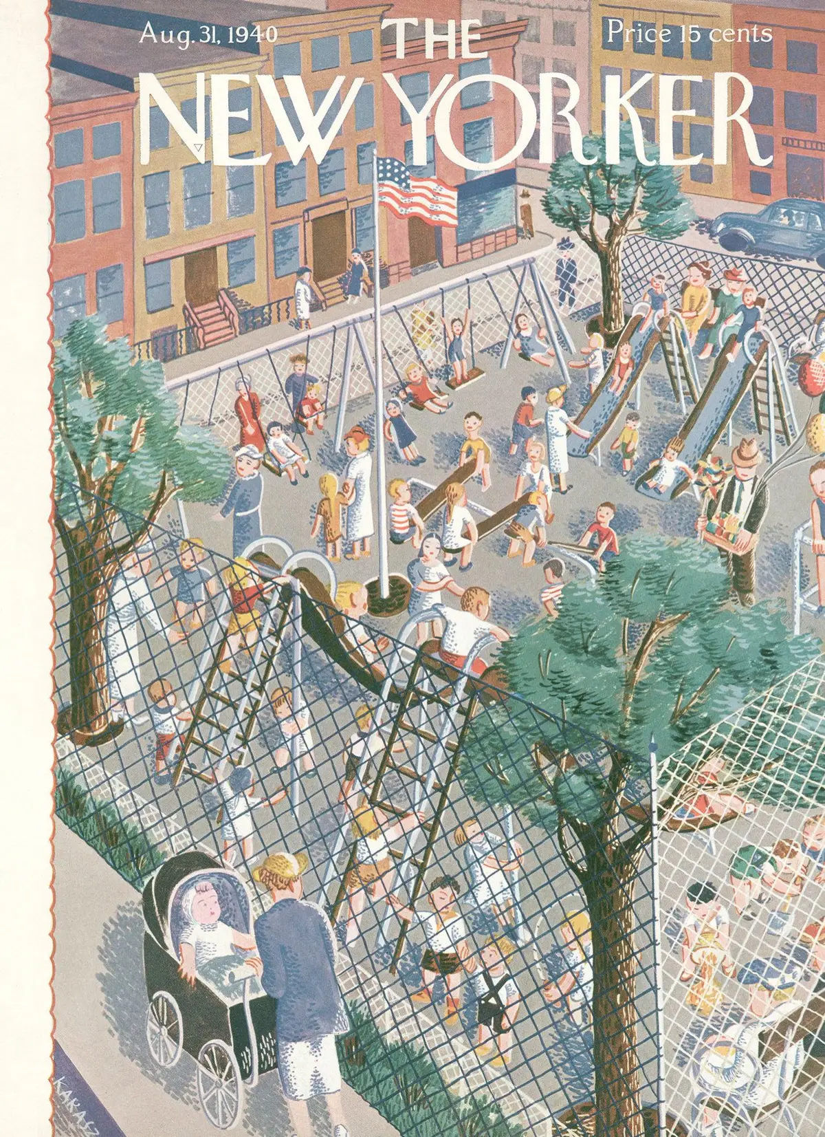 Обложка The New Yorker, 31 августа 1940, художник Илонка Карас