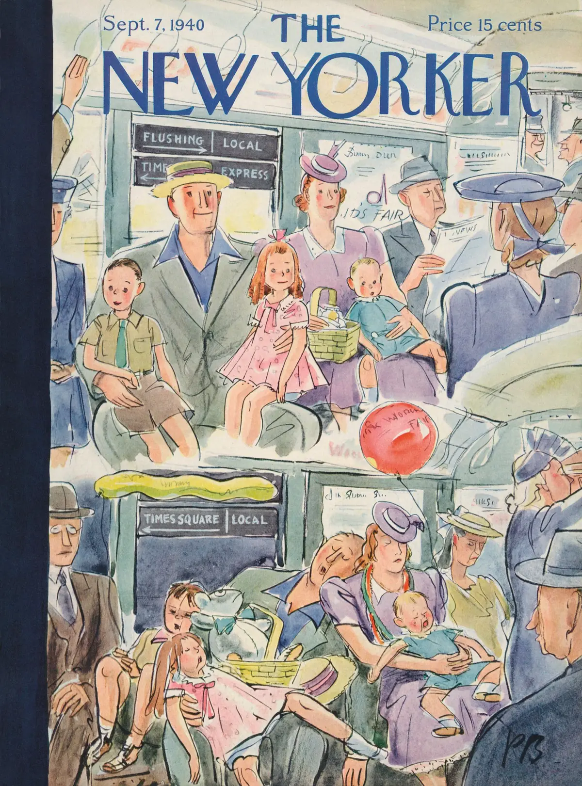 Обложка The New Yorker, 7 сентября 1940, художник Перри Барлоу