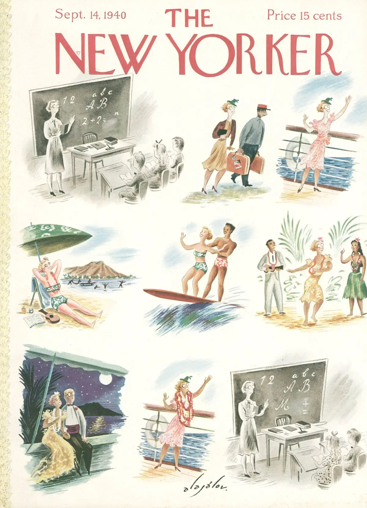 Обложка The New Yorker, 14 сентября 1940, художник Константин Алажалов