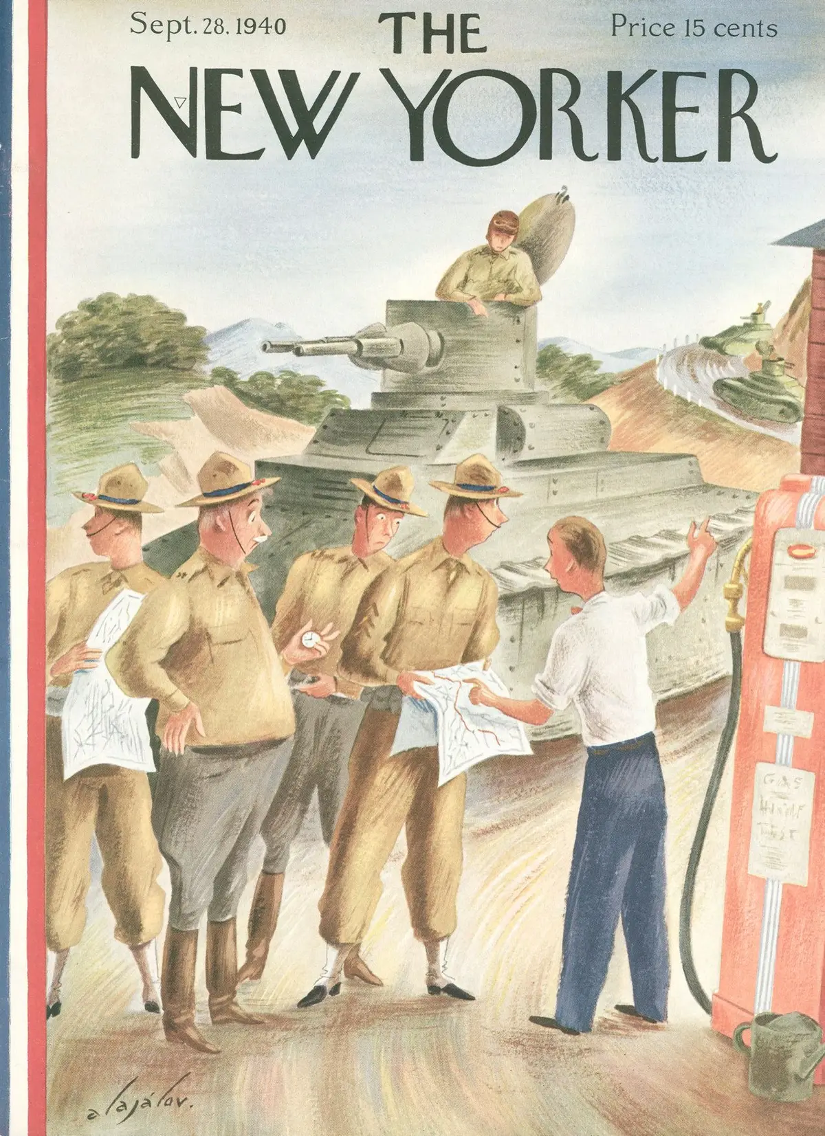 Обложка The New Yorker, 28 сентября 1940, художник Константин Алажалов