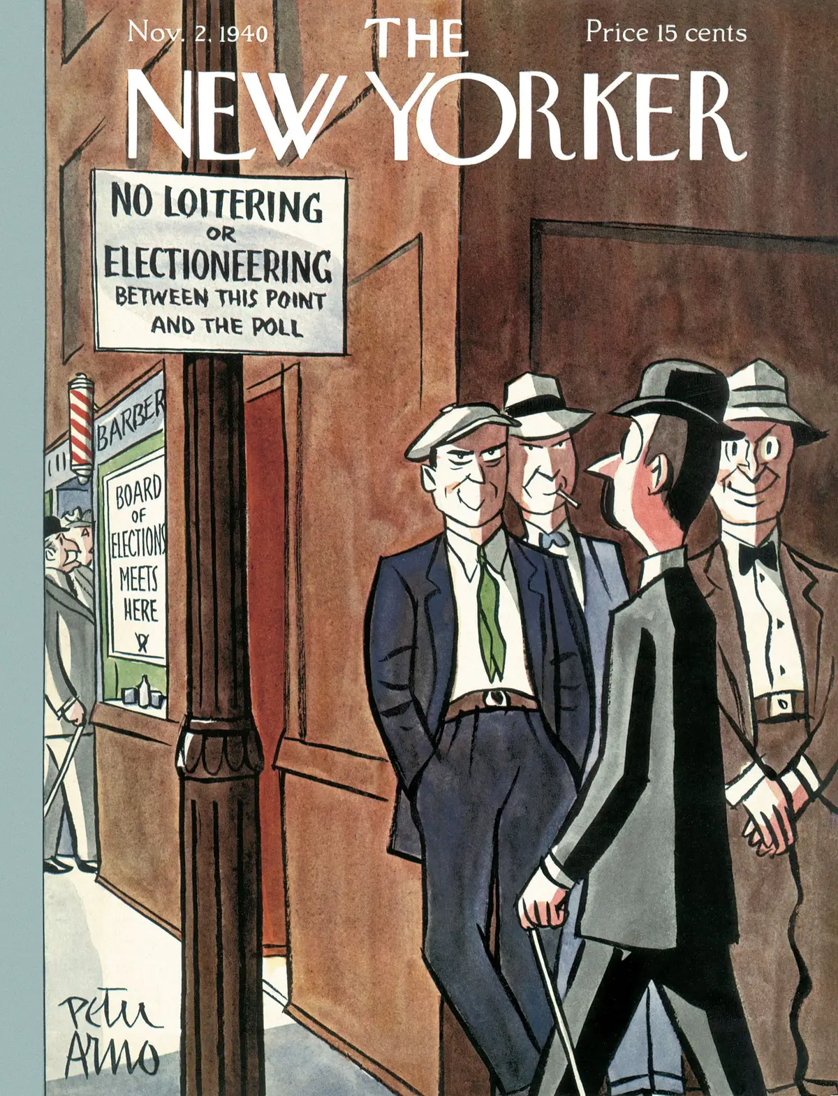 Обложка The New Yorker, 2 ноября 1940, художник Питер Арно