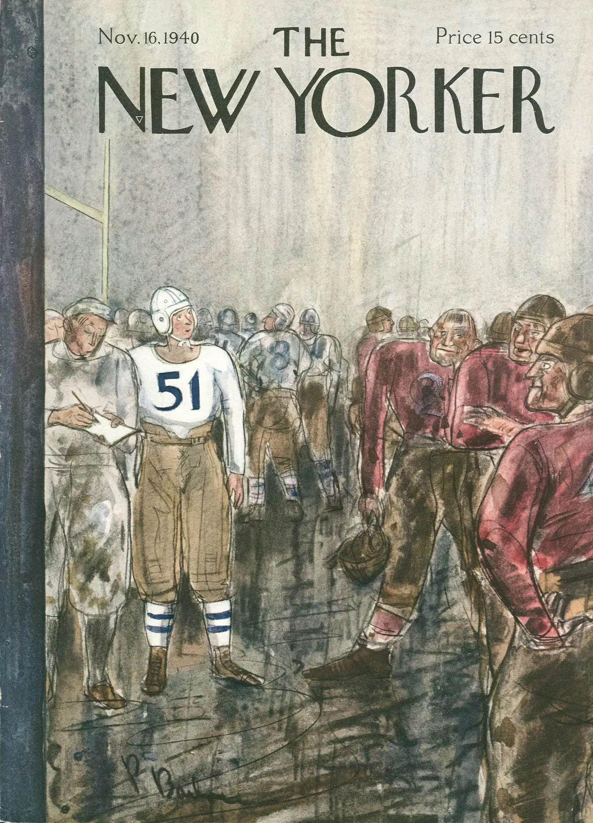 Обложка The New Yorker, 16 ноября 1940, художник Перри Барлоу
