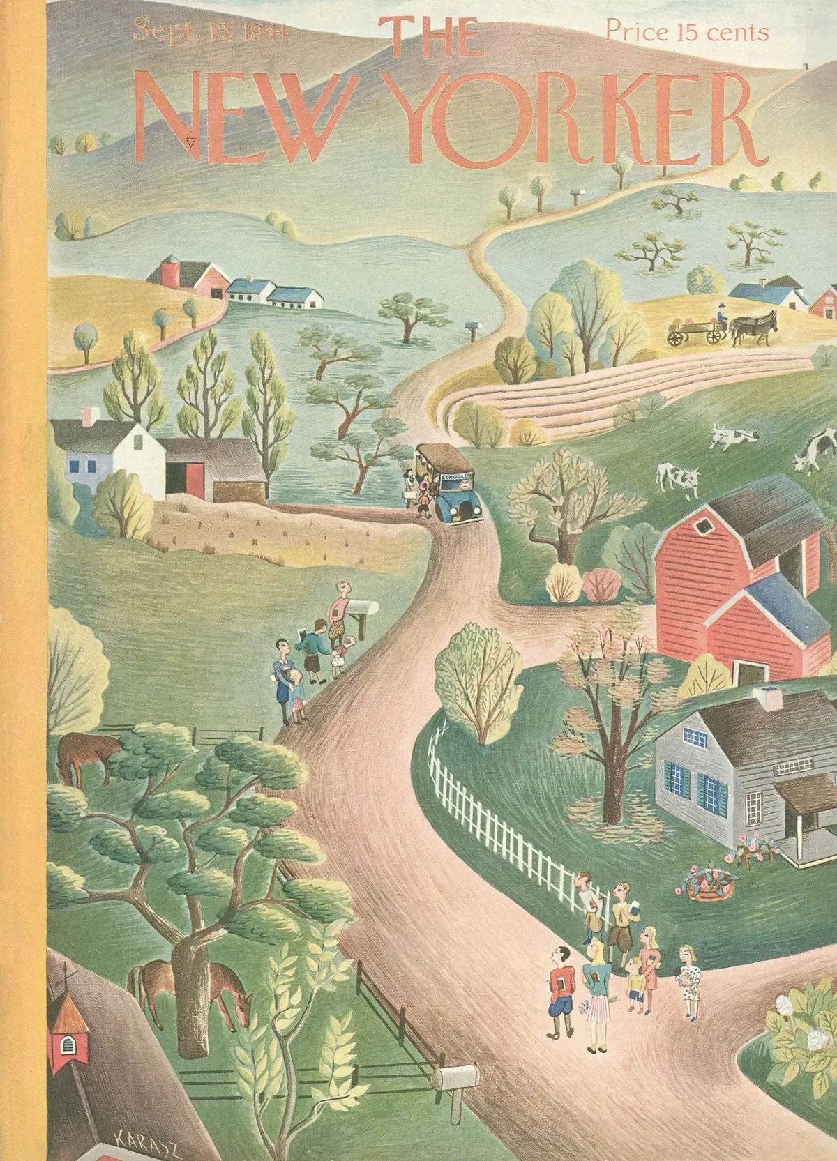 Обложка The New Yorker, 13 сентября 1941, художник Илонка Карас