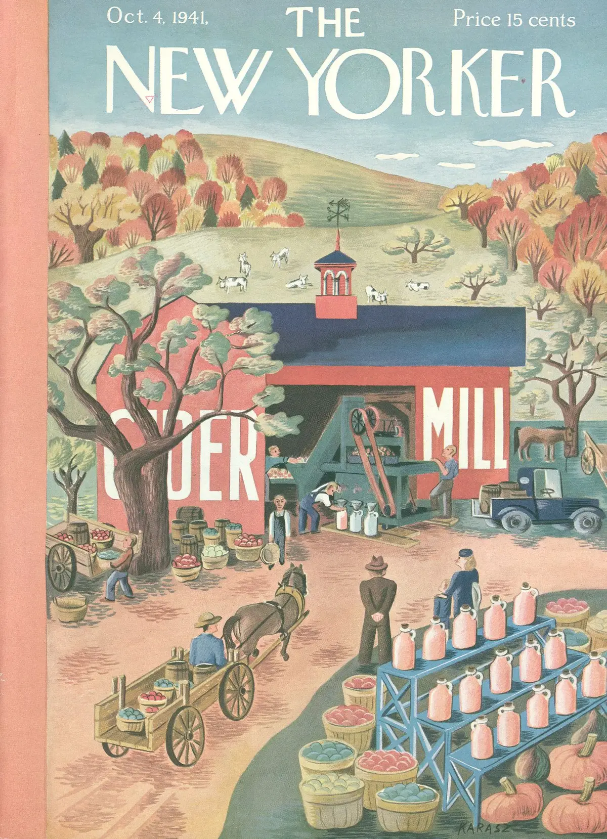 Обложка The New Yorker, 4 октября 1941, художник Илонка Карас
