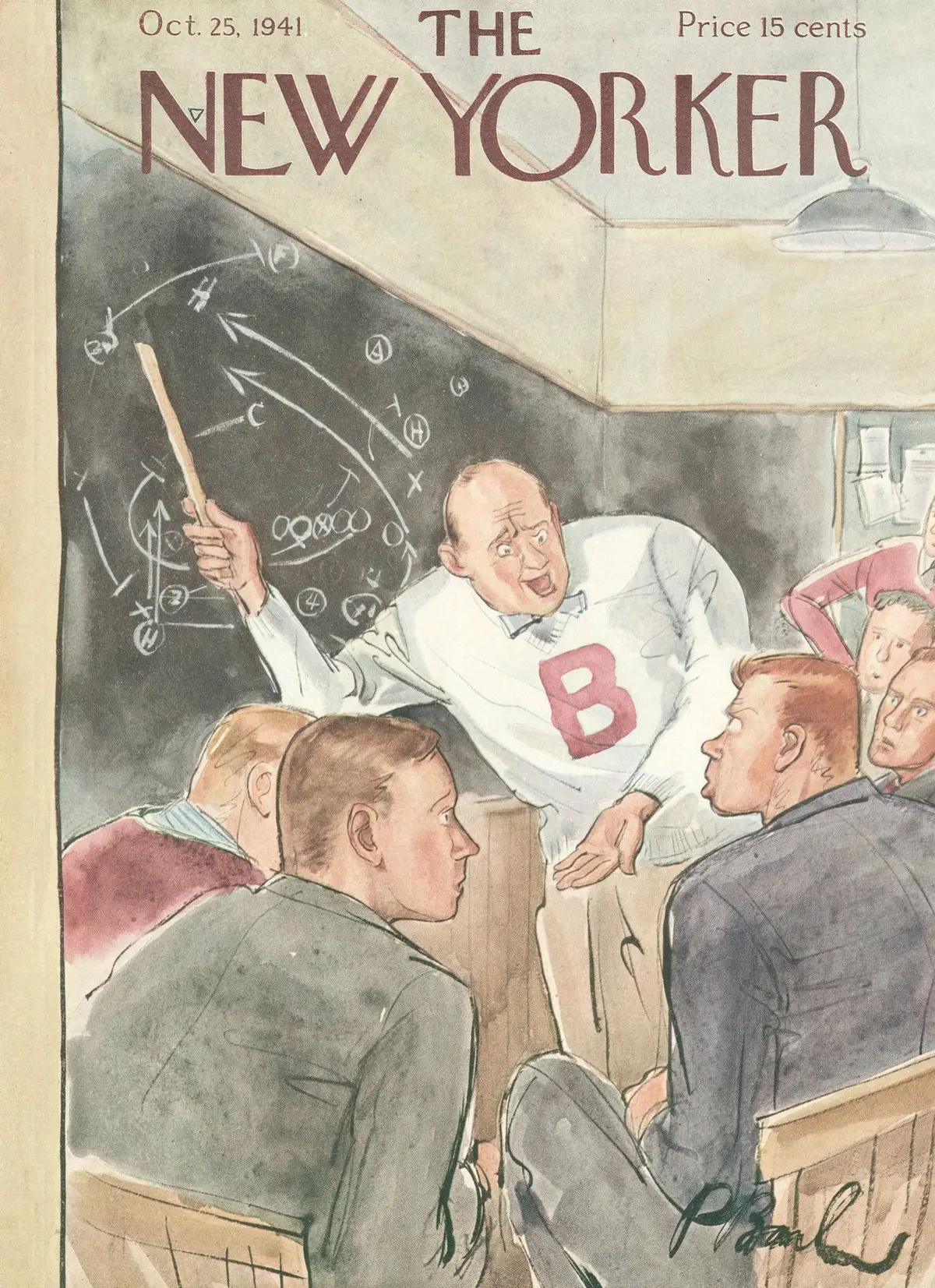 Обложка The New Yorker, 25 октября 1941, художник Перри Барлоу