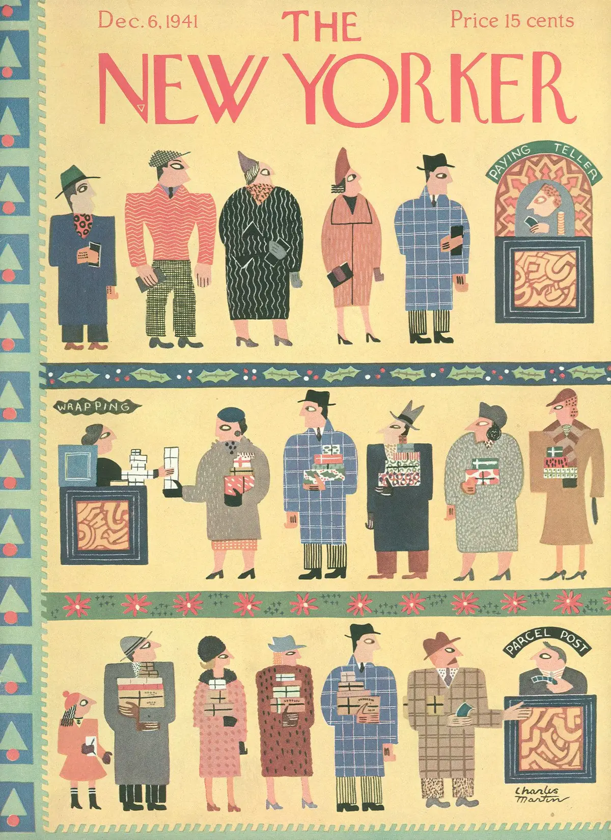 Обложка The New Yorker, 6 декабря 1941, художник Чарльз Мартин